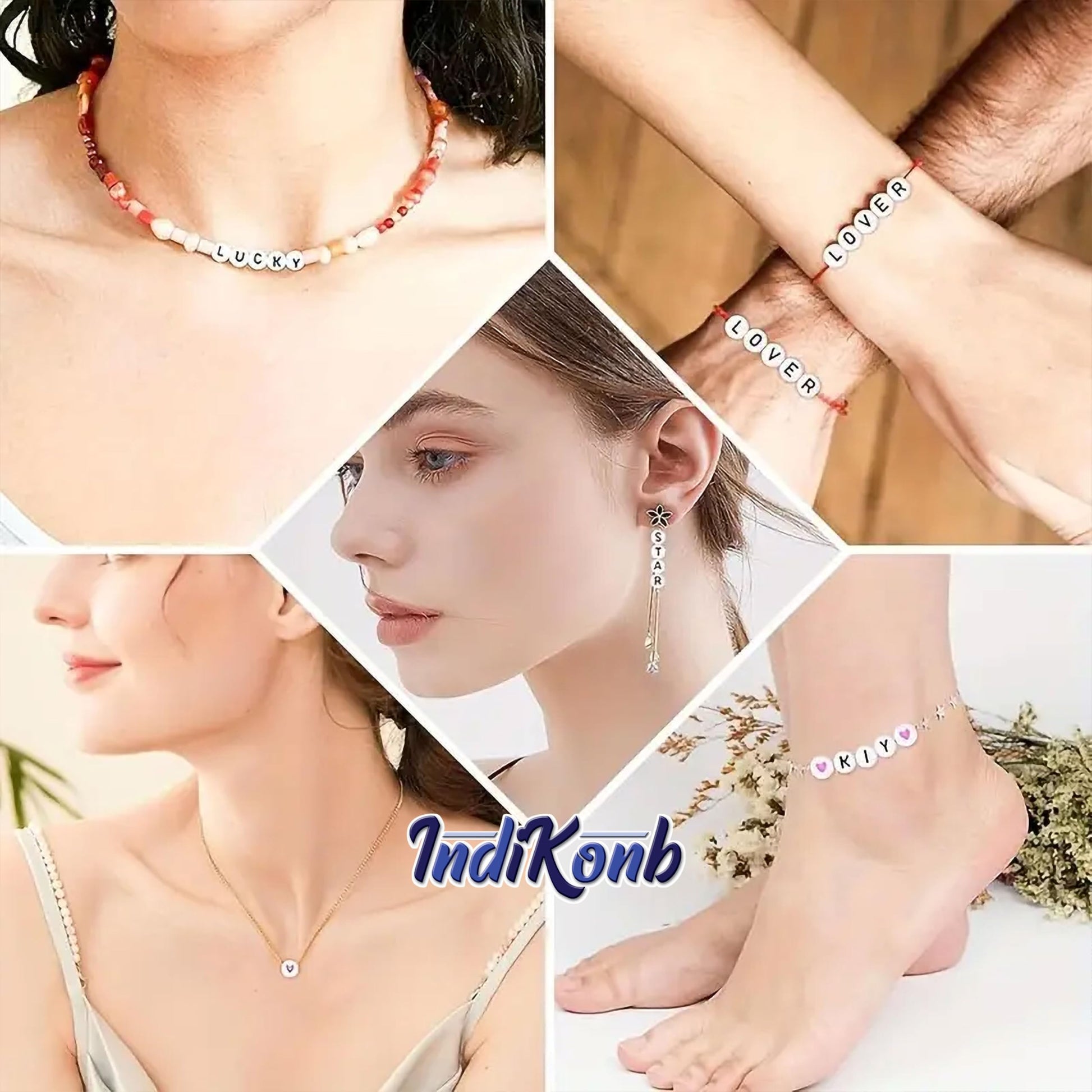 With box and white 6mm beads help create projects a neat clean decorative finish in handmade accessories and bracelet making.