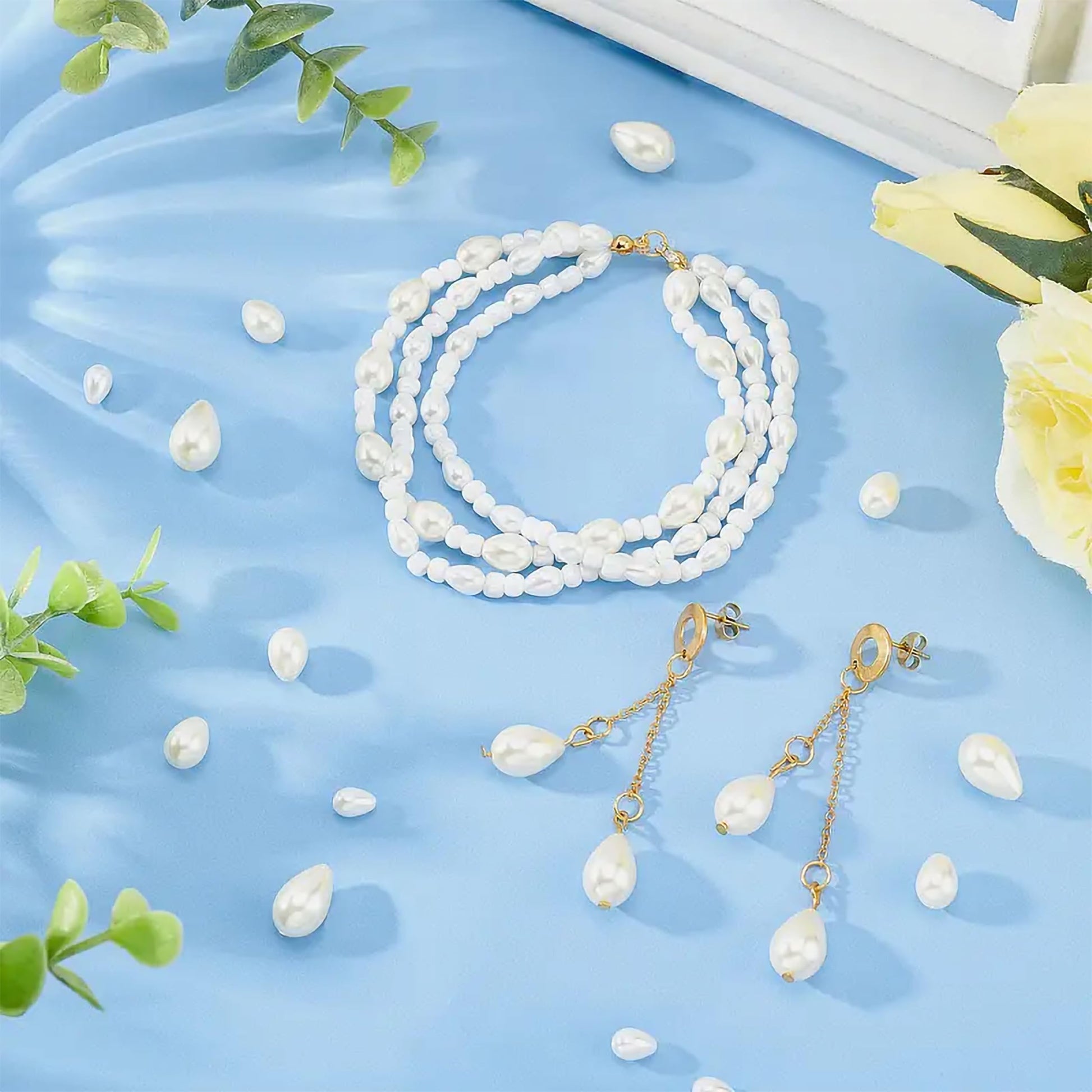 When bracelet making, necklace making and DIY jewellery projects needs colour and texture, offwhite 8x11mm and 90 gm beads work well.
