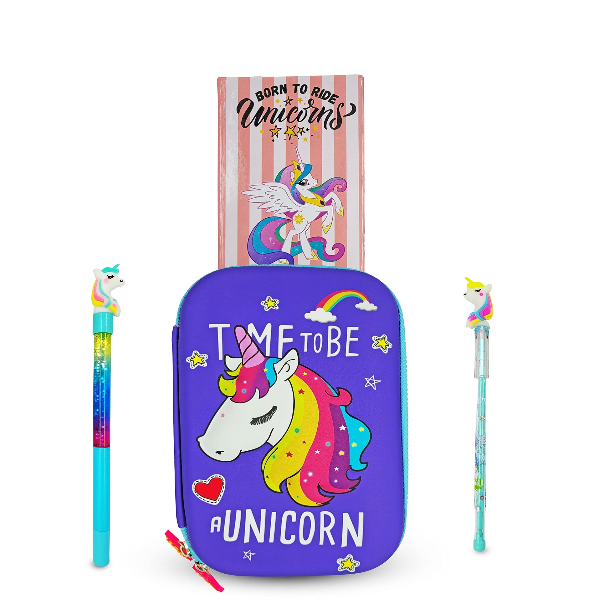 Use unicorn unicorn and birthday art and craft kit to give gift making a bright decorative touch and a playful handmade result.