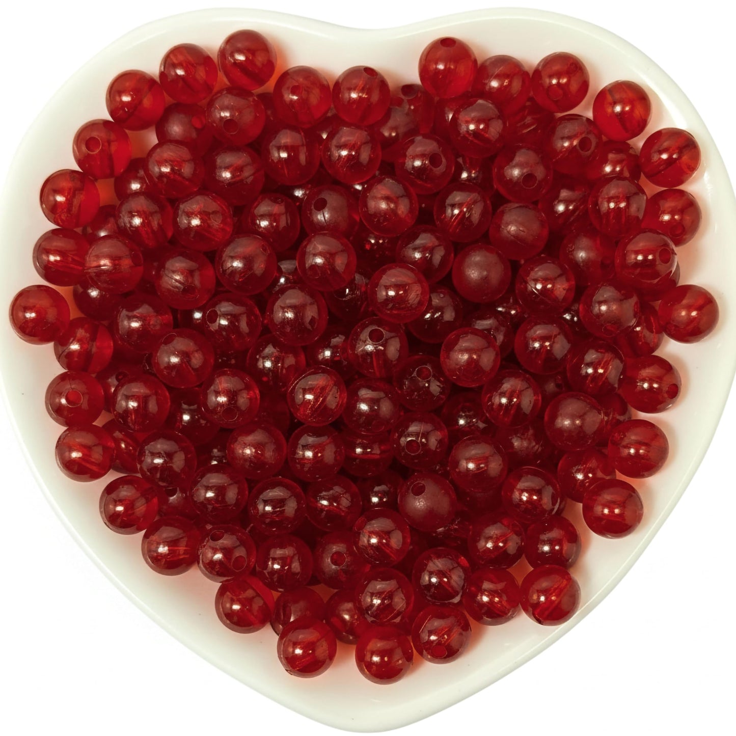 Transparent Rainbow Acrylic Beads for Jewellery Making Dark Red product image
