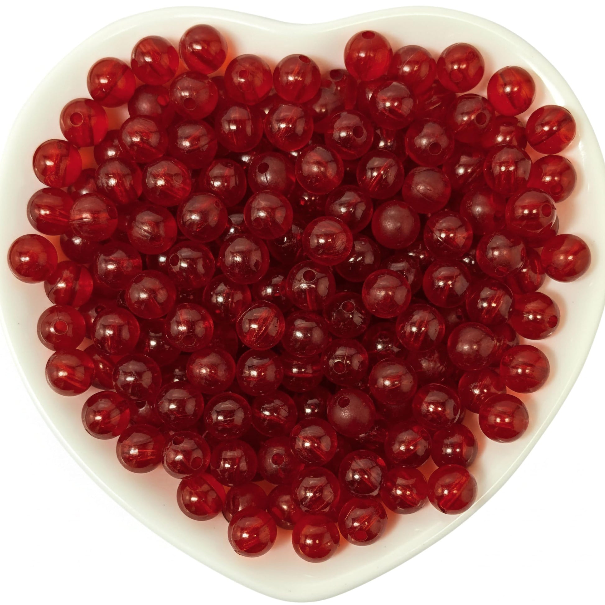 Transparent Rainbow Acrylic Beads for Jewellery Making Dark Red product image