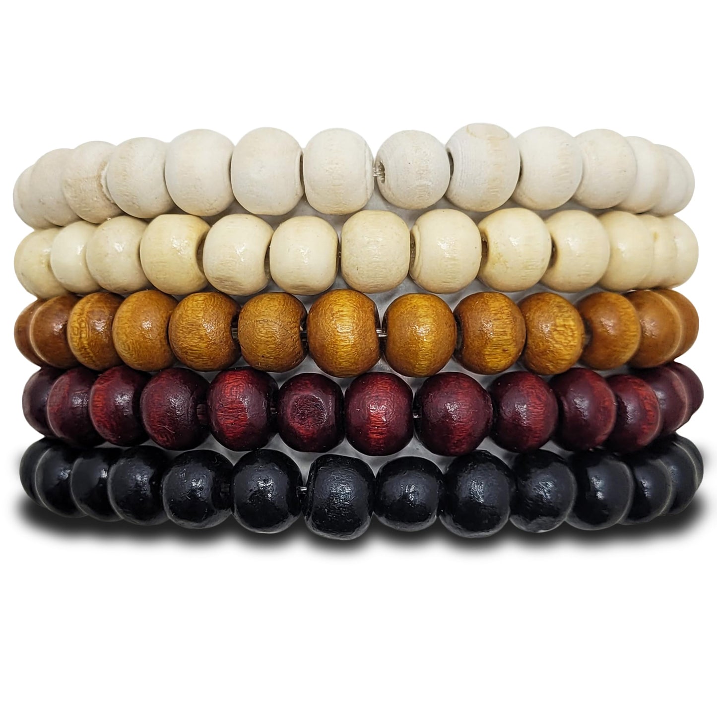 Multicolour wood and wooden bracelet brings visual interest to everyday styling, party wear and gifting with stylish look.