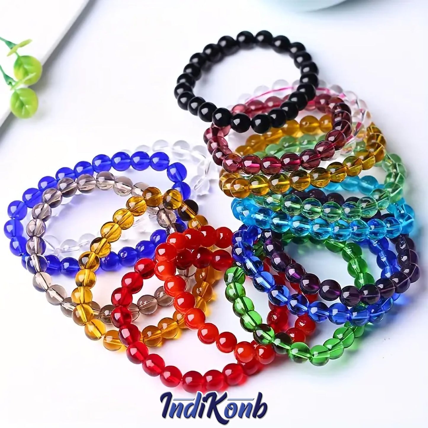 Black and multicolour 4mm beads bring visual interest to beading craft with neat craft texture, useful in handmade accessories and bracelet making.