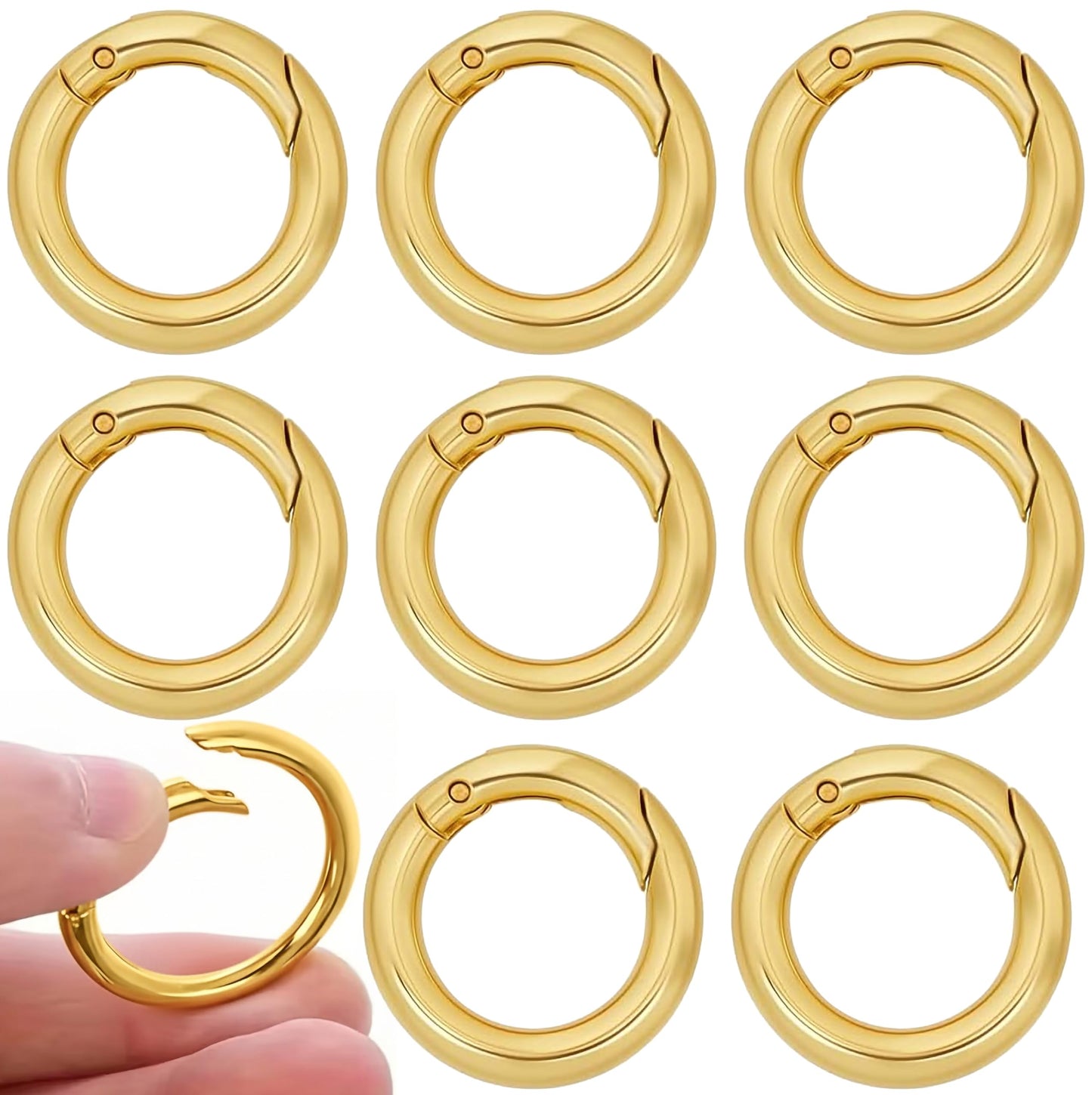 Choose easy-open bag charm connectors to add neat connector detail across keychains and bag charms.