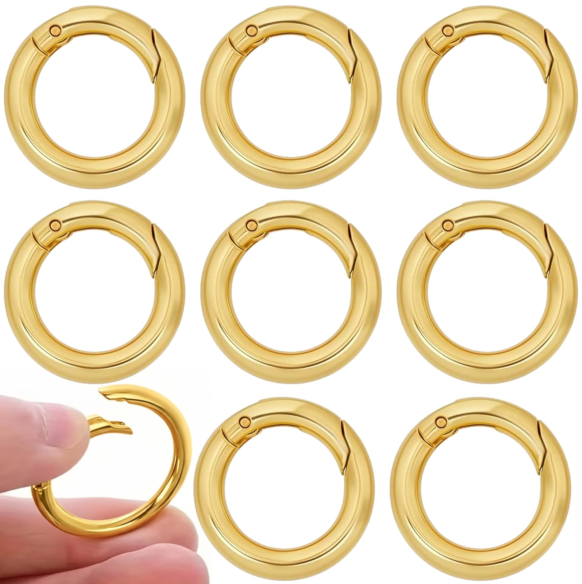 Choose easy-open bag charm connectors to add neat connector detail across keychains and bag charms.