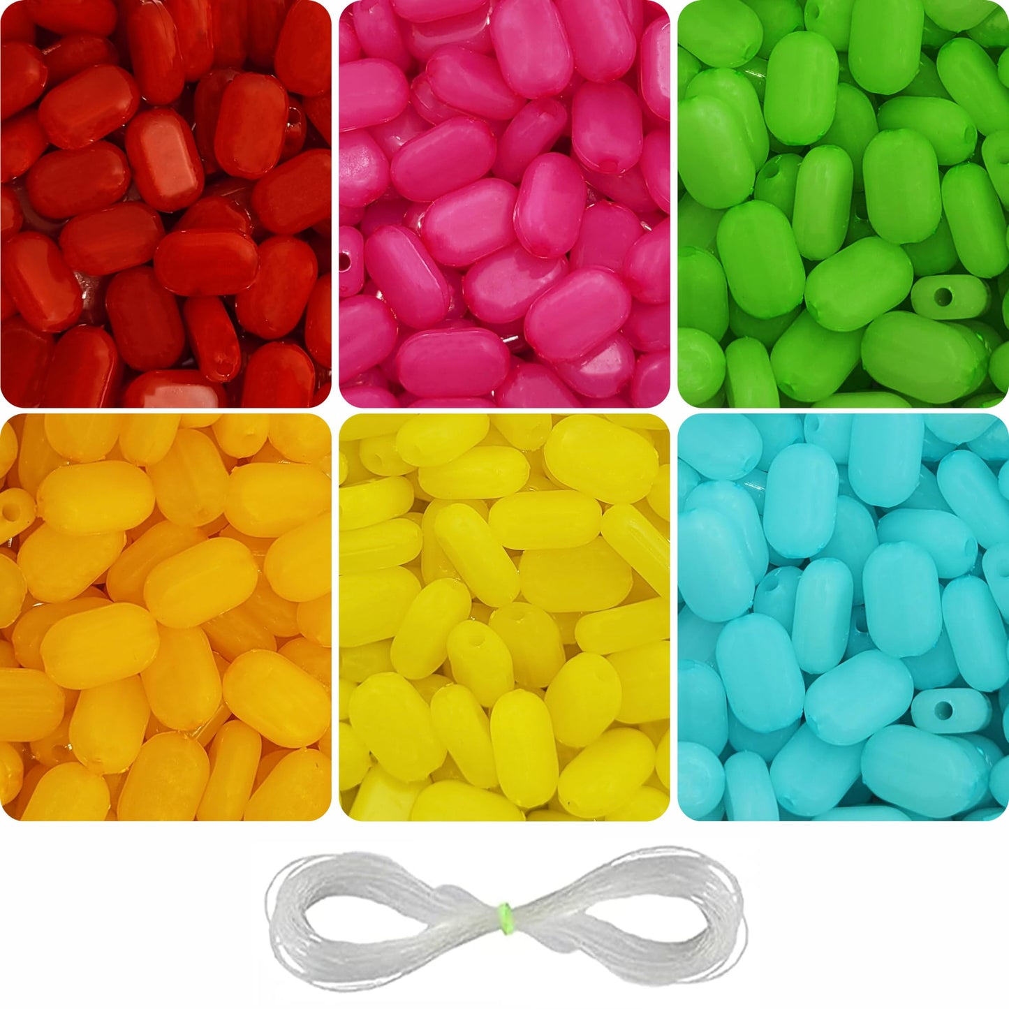 Multicolour 10mm and 7mm beads are useful for detailed work in bracelet making, necklace making and DIY jewellery projects.