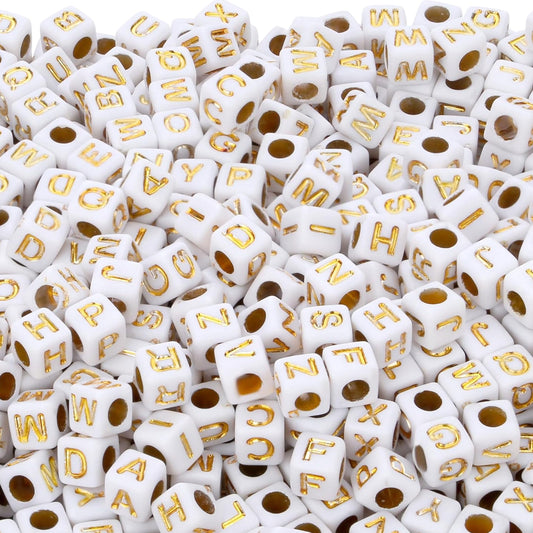 For polished results in bracelet making, necklace making and DIY jewellery projects, gold white 6 mm and 6mm beads help complete the design.