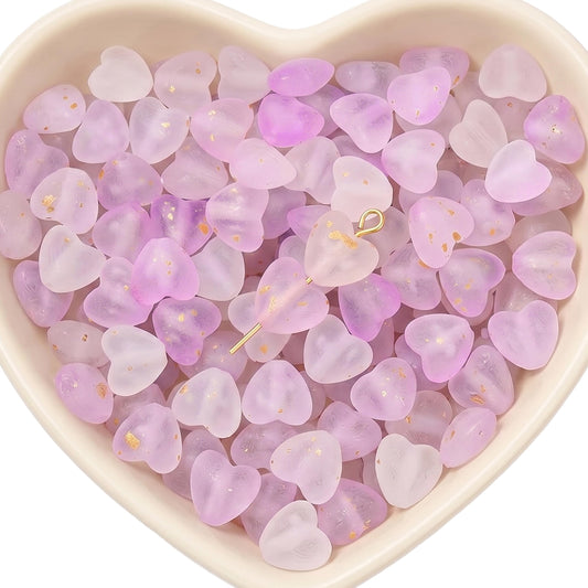 Choose playful frosted heart accents to add cute charm across bracelet making and phone charm craft.