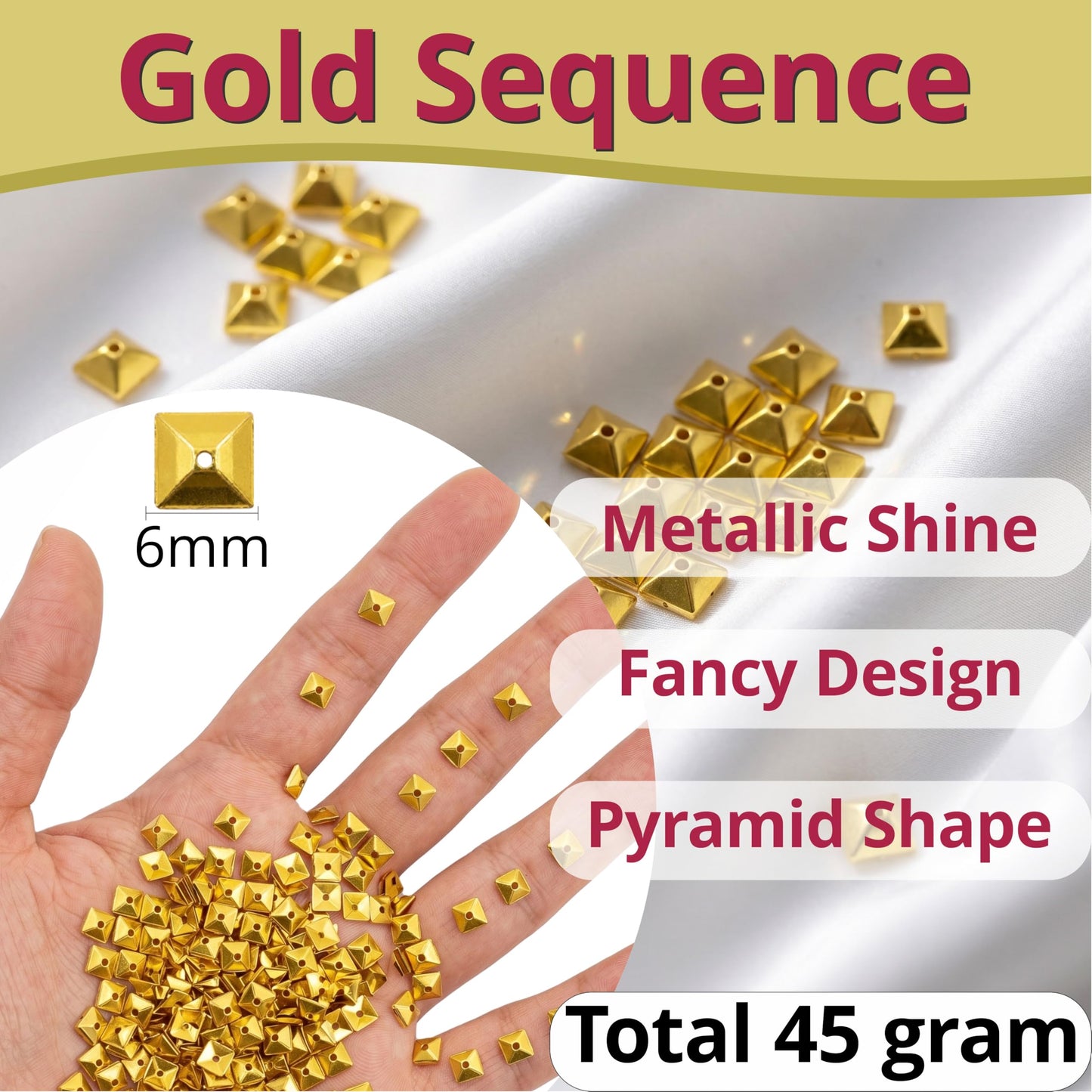Give handmade maggam work a fresh accent through metallic gold aari work sparkle pieces.