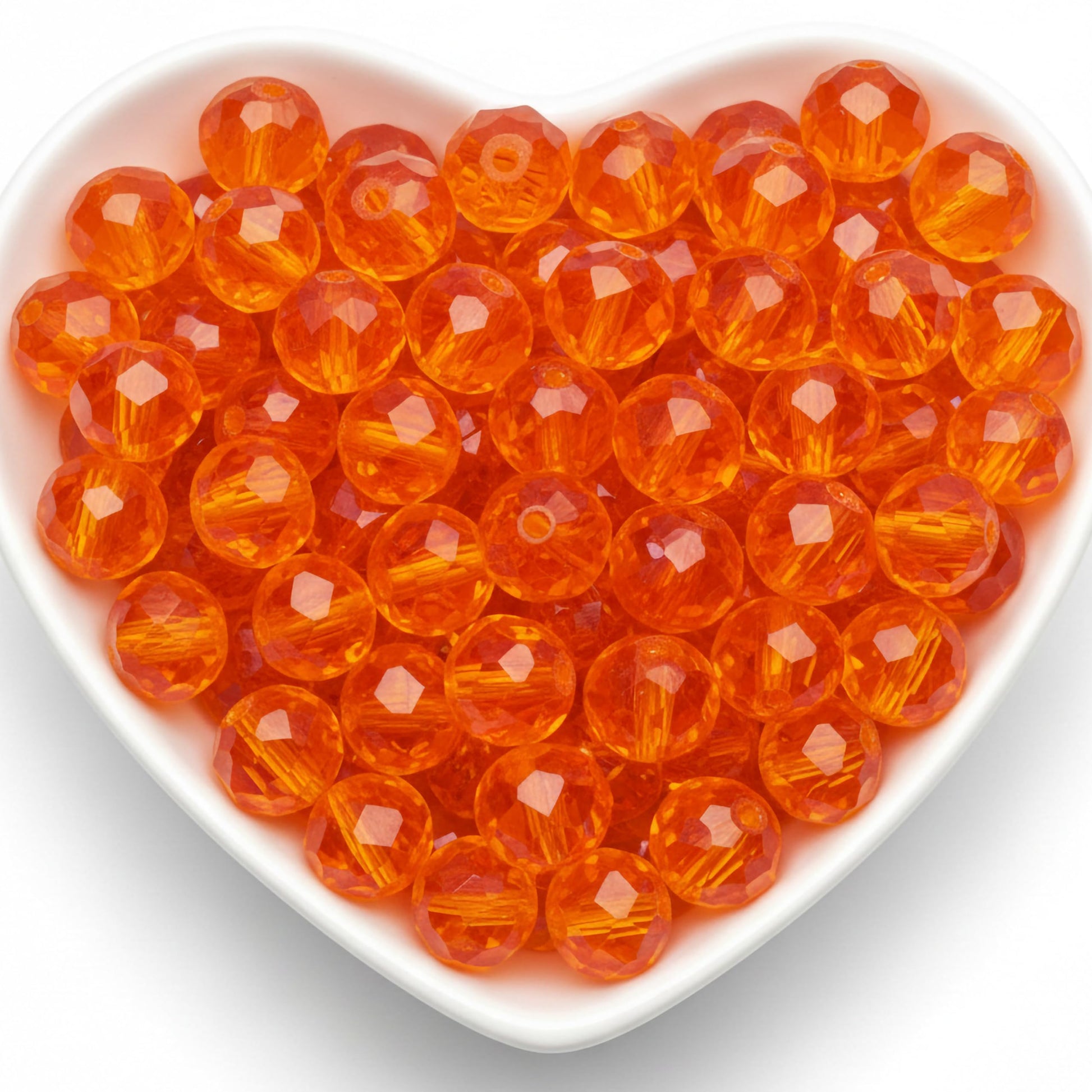 10mm Red Crystal Glass Beads for Jewellery Making, Faceted product image