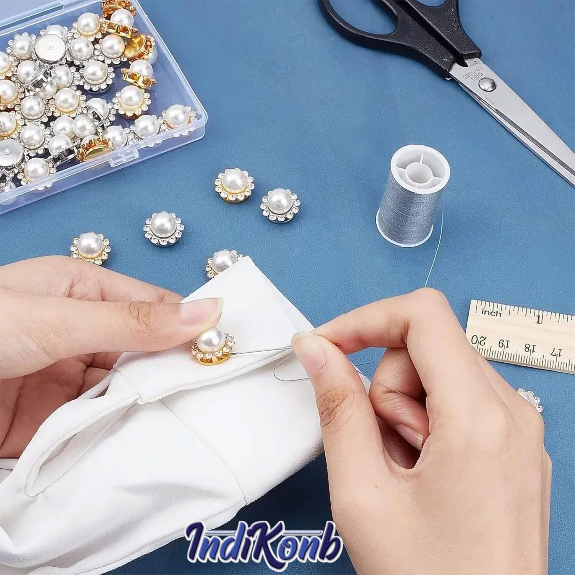 In decorative clothing work and sewing, multicolour 10mm buttons add depth and neat finishing.