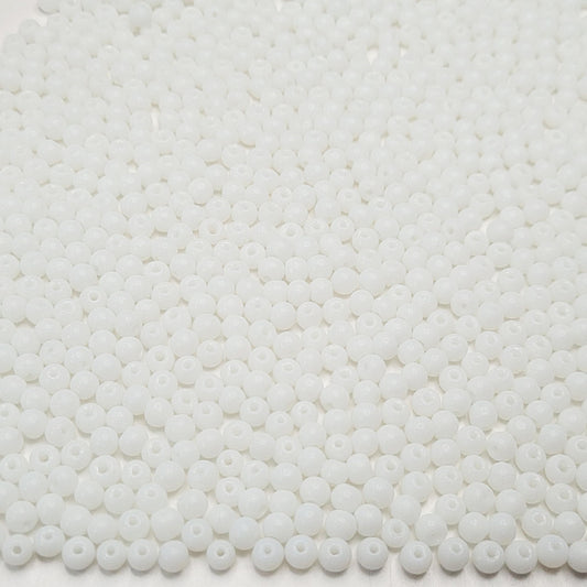 Clean decorative look comes through clearly in white and multicolour 4mm beads for bracelet making, necklace making and DIY jewellery projects.