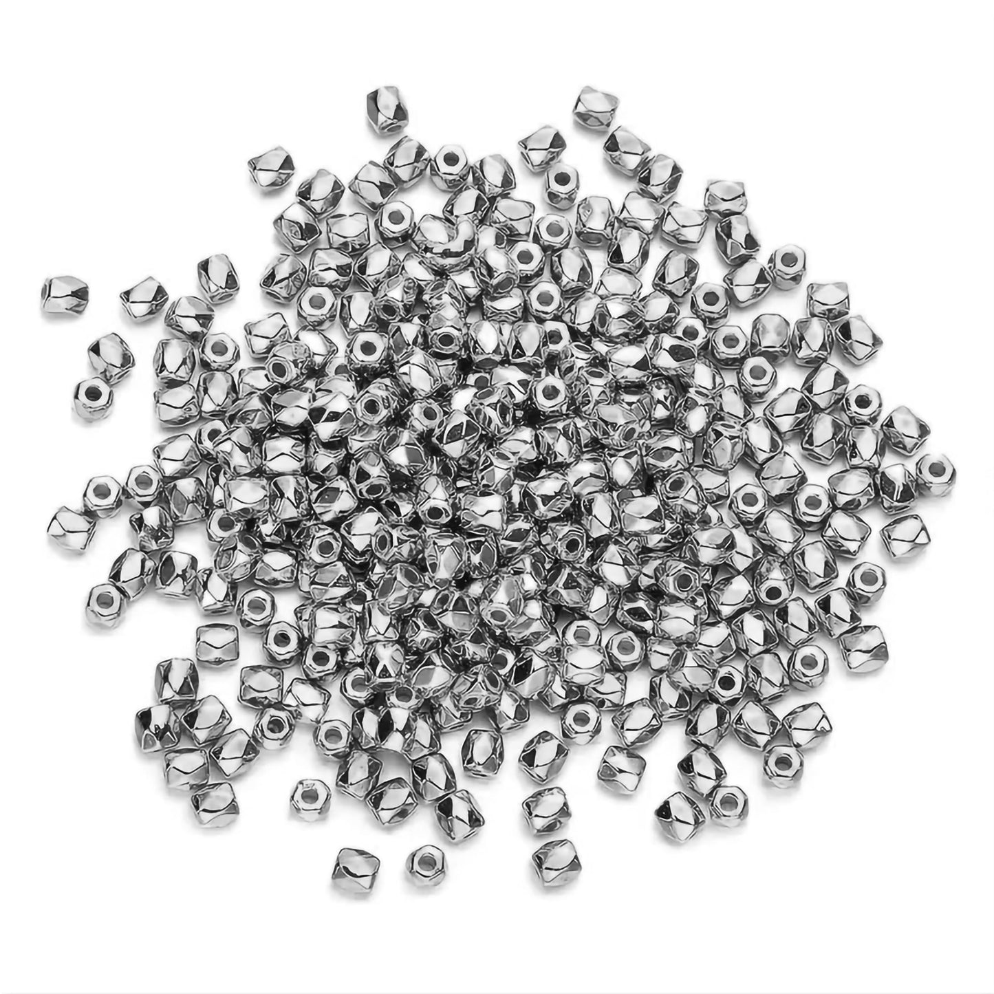Drum silver and gold plastic and acrylic beads work naturally in bracelet making, necklace making and DIY jewellery projects and help keep the design neat.