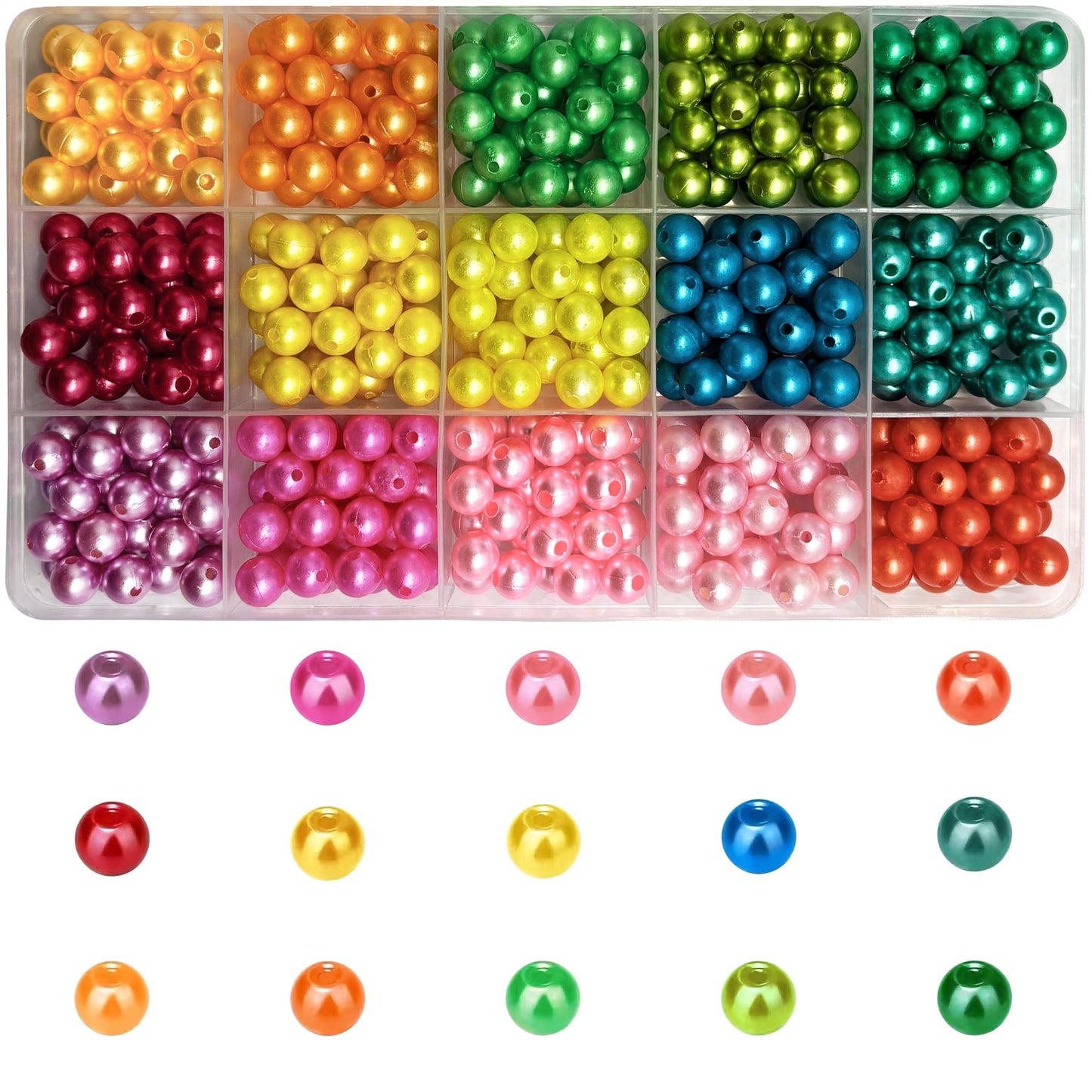 Multicolor Pearl Beads Kit for Jewellery Making & Bracelet Multicolour product image