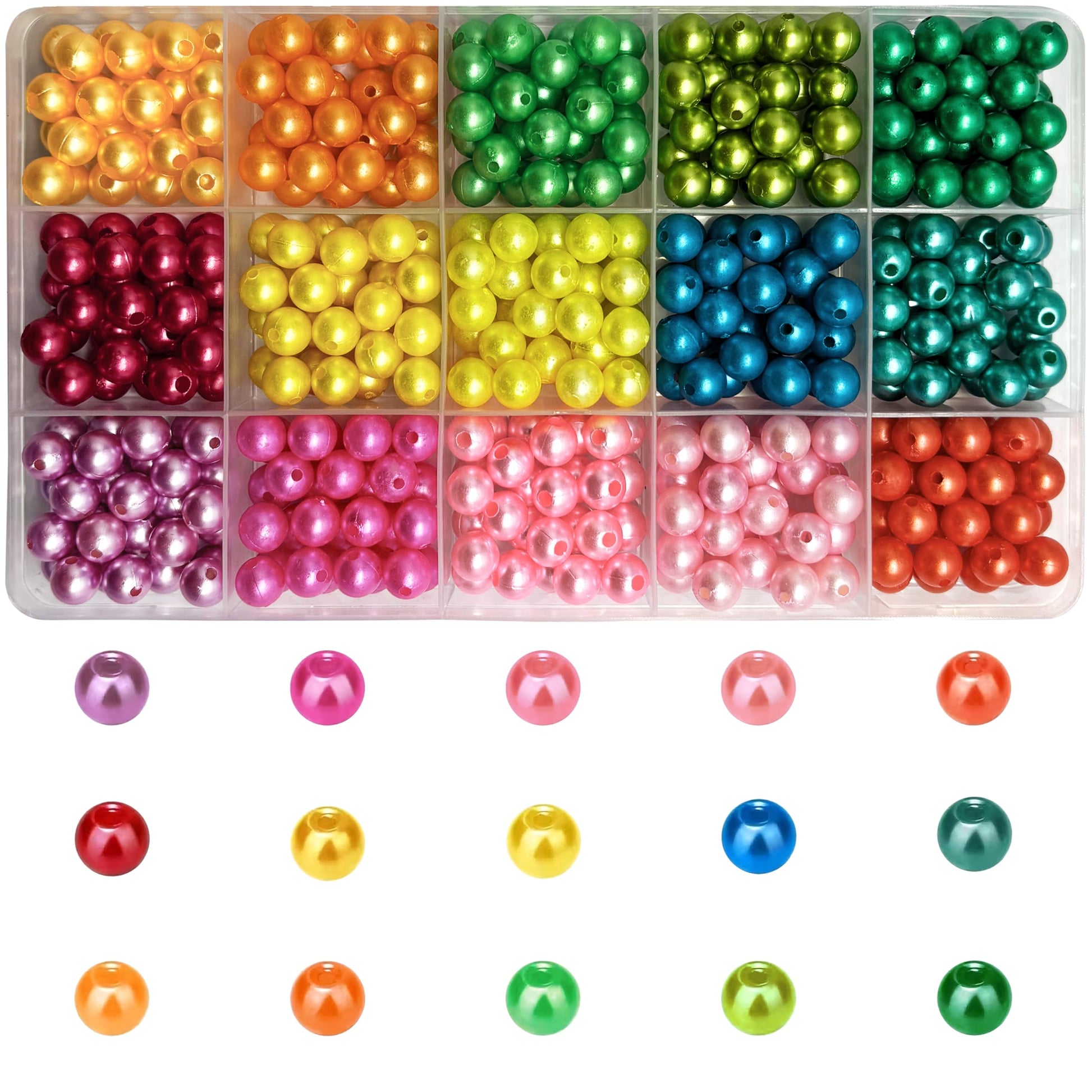 Multicolor Pearl Beads Kit for Jewellery Making & Bracelet Multicolour product image