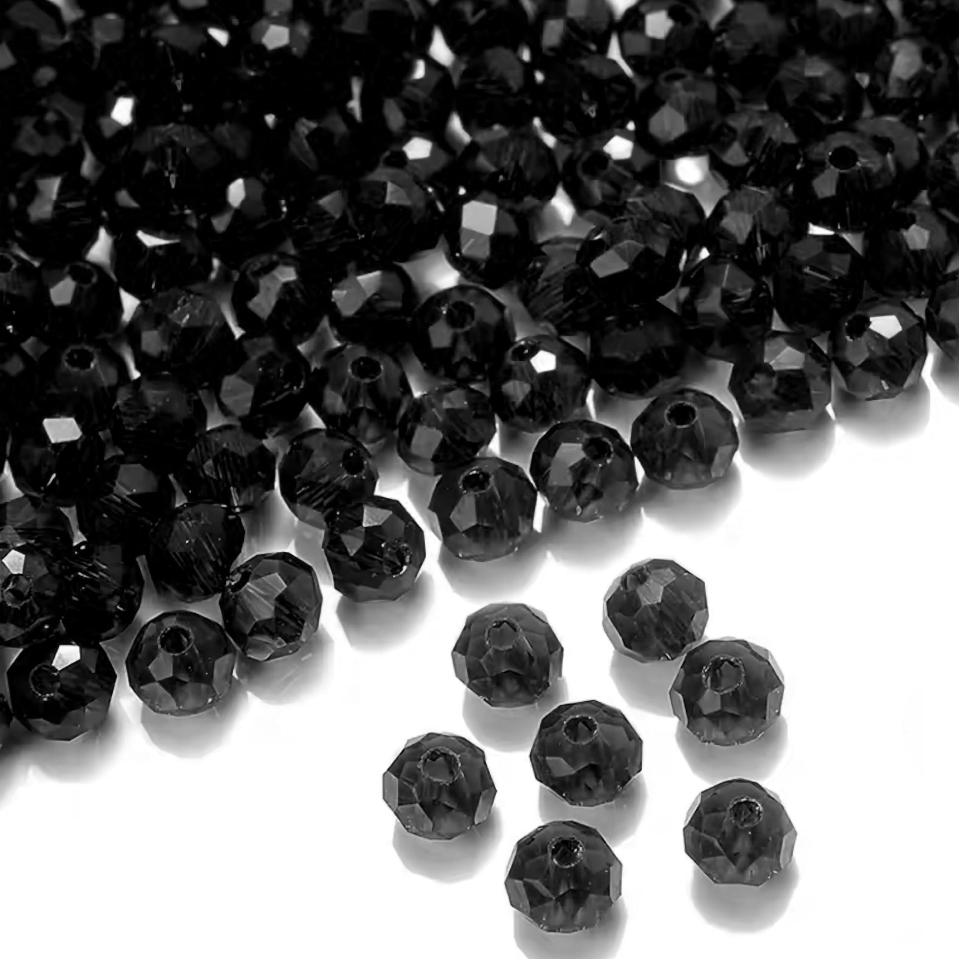 With black and transparent 8mm and 90 grams beads, bracelet making, necklace making and DIY jewellery projects gets a clean decorative look.