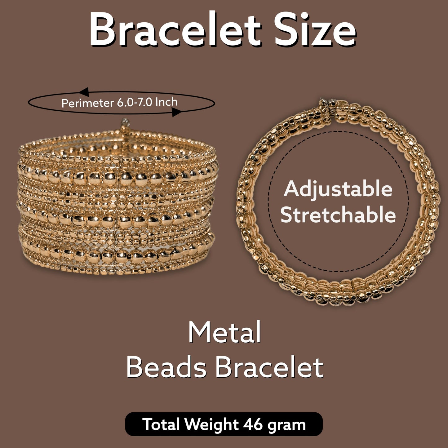 Rose Gold Plated Cuff Bracelet for Women, Chunky Kada Bangle image 5