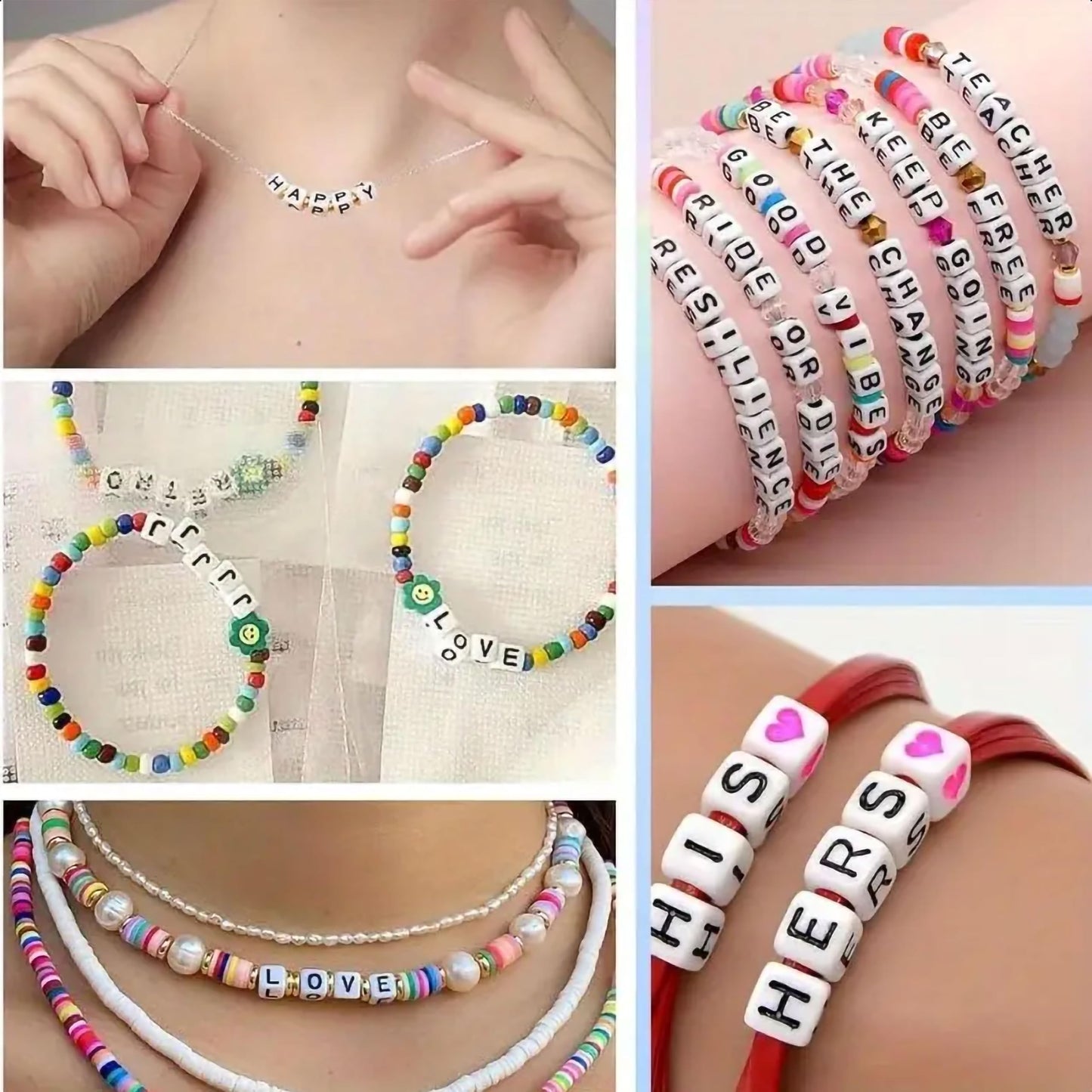Necklace making and DIY jewellery projects can look sharper with multicolour cube and 6mm beads.