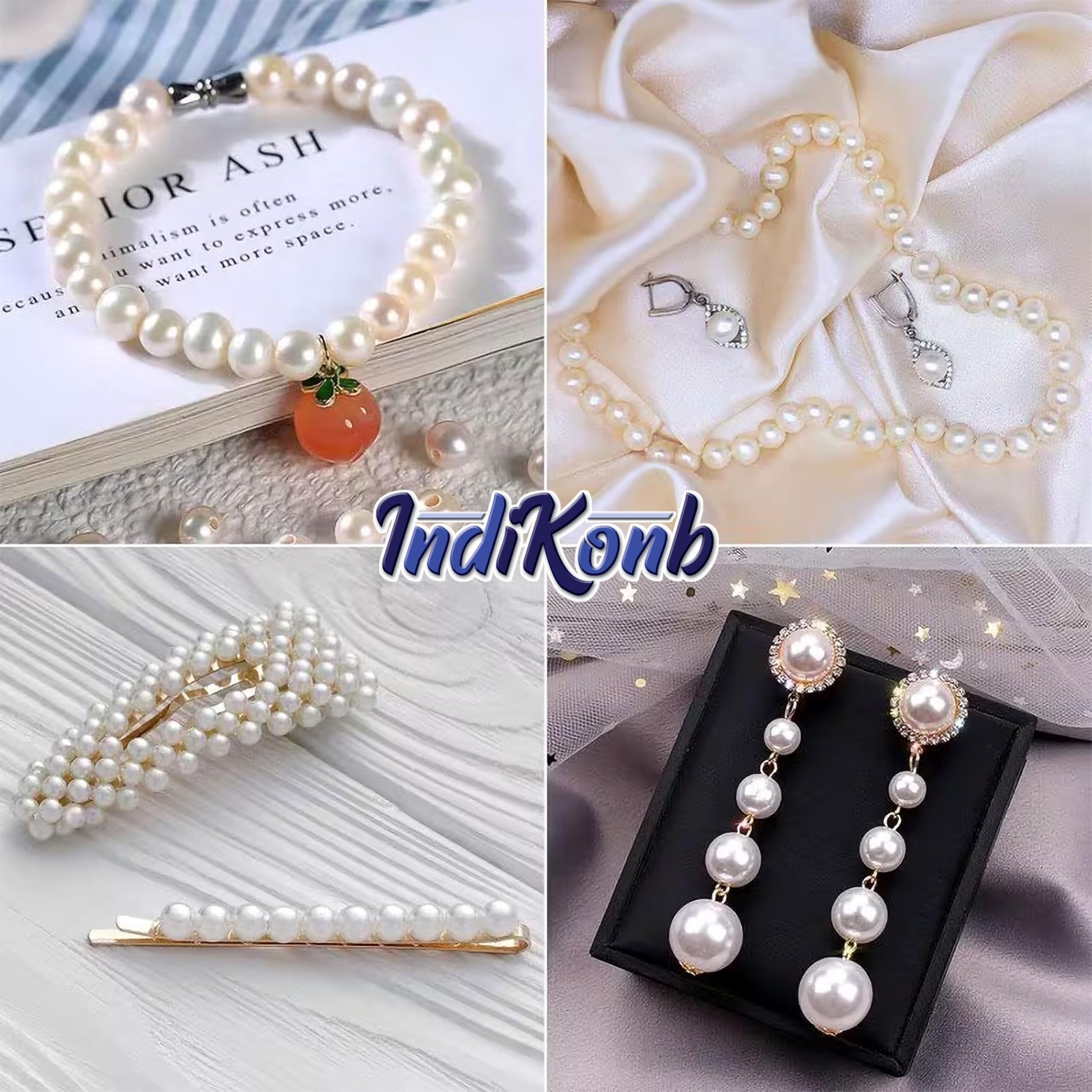 White Pearl Beads for Craft & Jewelry Making, Multi-Size 5mm Mix ( 305 Beads ) image 6