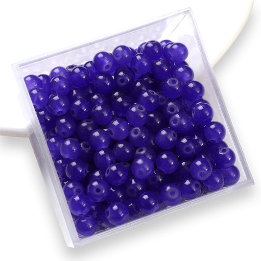 Dark blue and pearl 6 mm and 6mm beads work naturally in bracelet making, necklace making and DIY jewellery projects and help keep the design neat.
