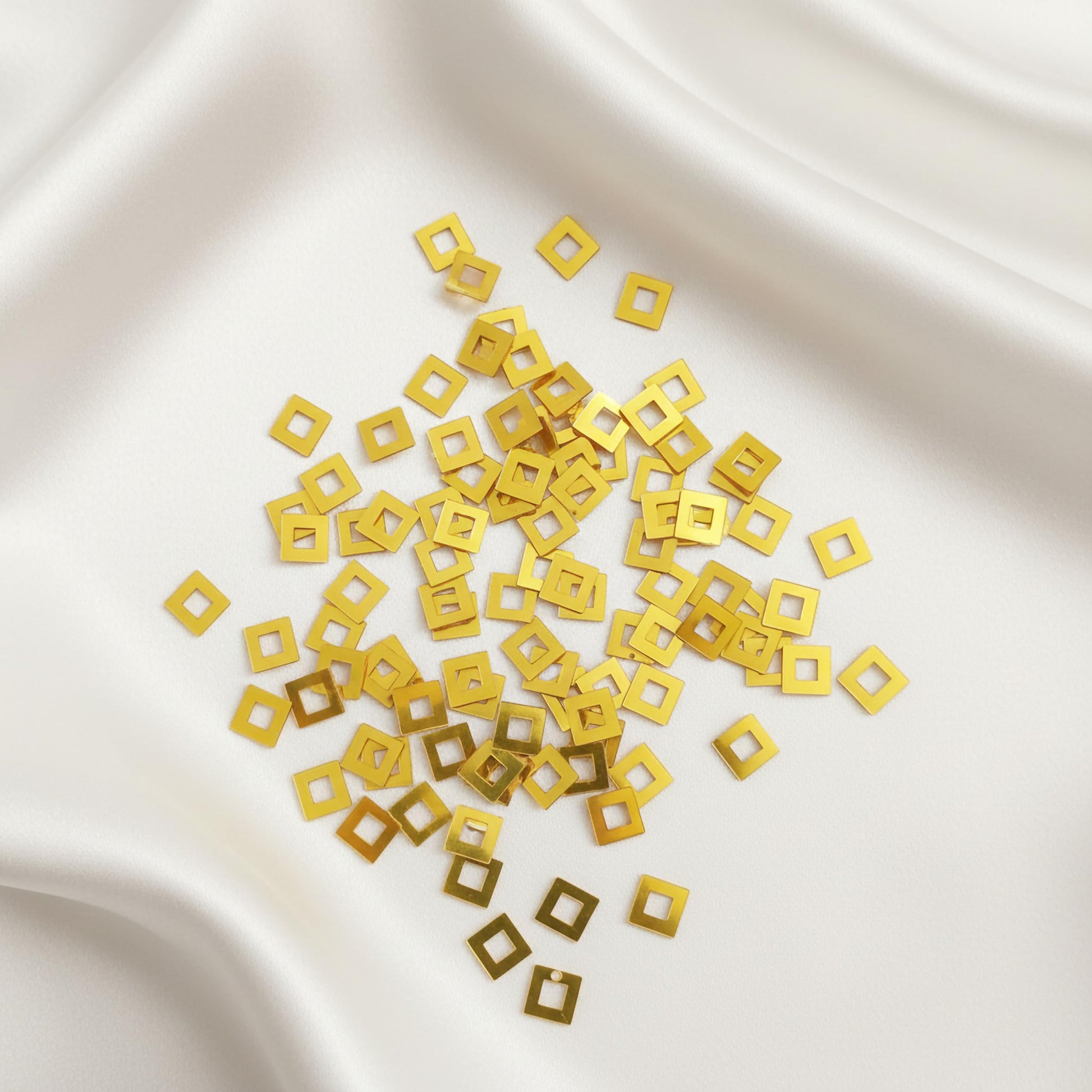 Style dress decoration and boutique craft projects with shiny gold dress craft sequins and a neat craft finish.