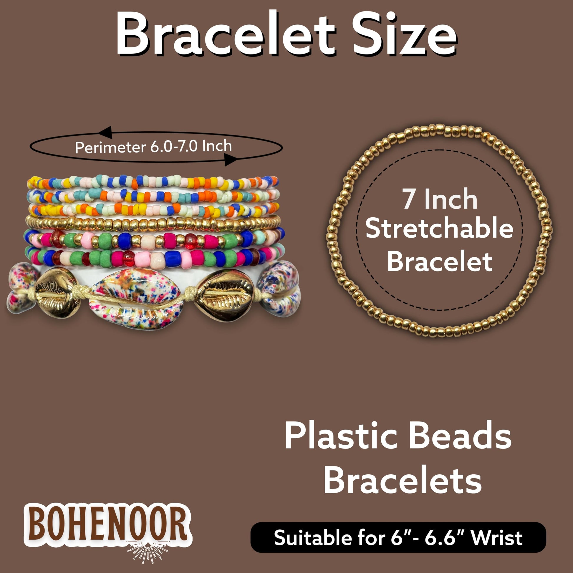 Multicolor Bohemian Layered Bracelet Stack for Women image 6