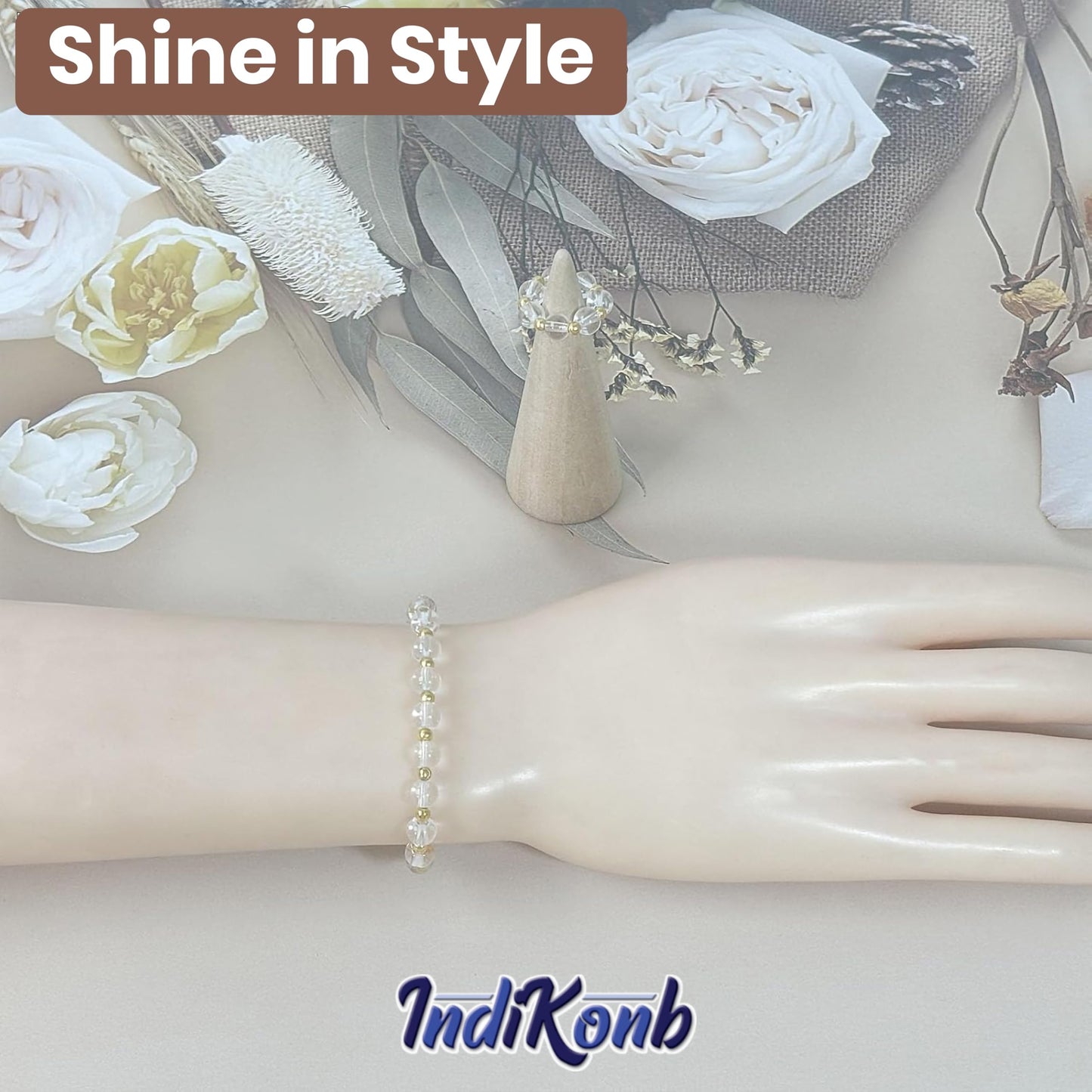 A balanced detail for handmade accessories and bracelet making, transparent and multicolour 4mm beads offer projects a neat clean decorative finish.