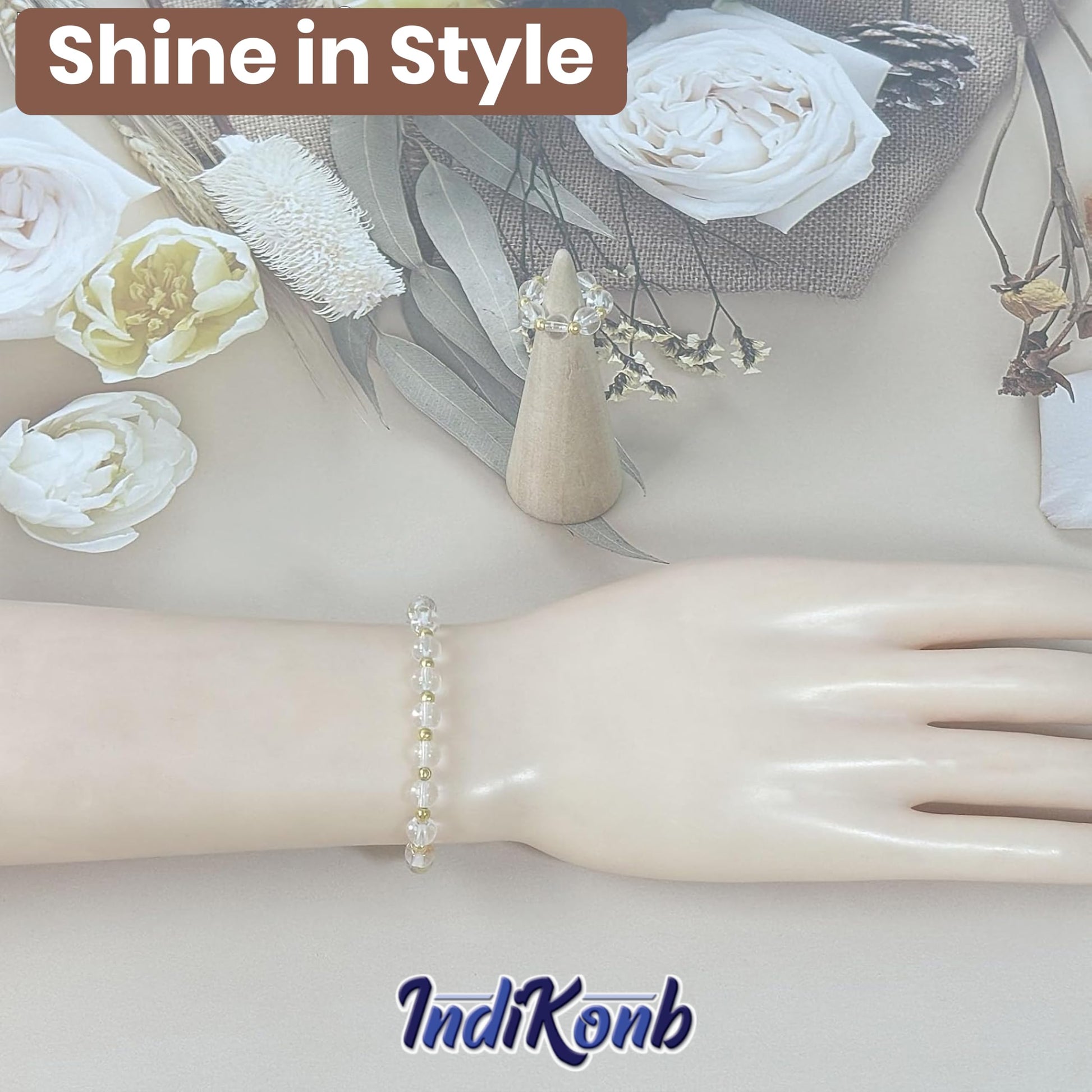 A balanced detail for handmade accessories and bracelet making, transparent and multicolour 4mm beads offer projects a neat clean decorative finish.