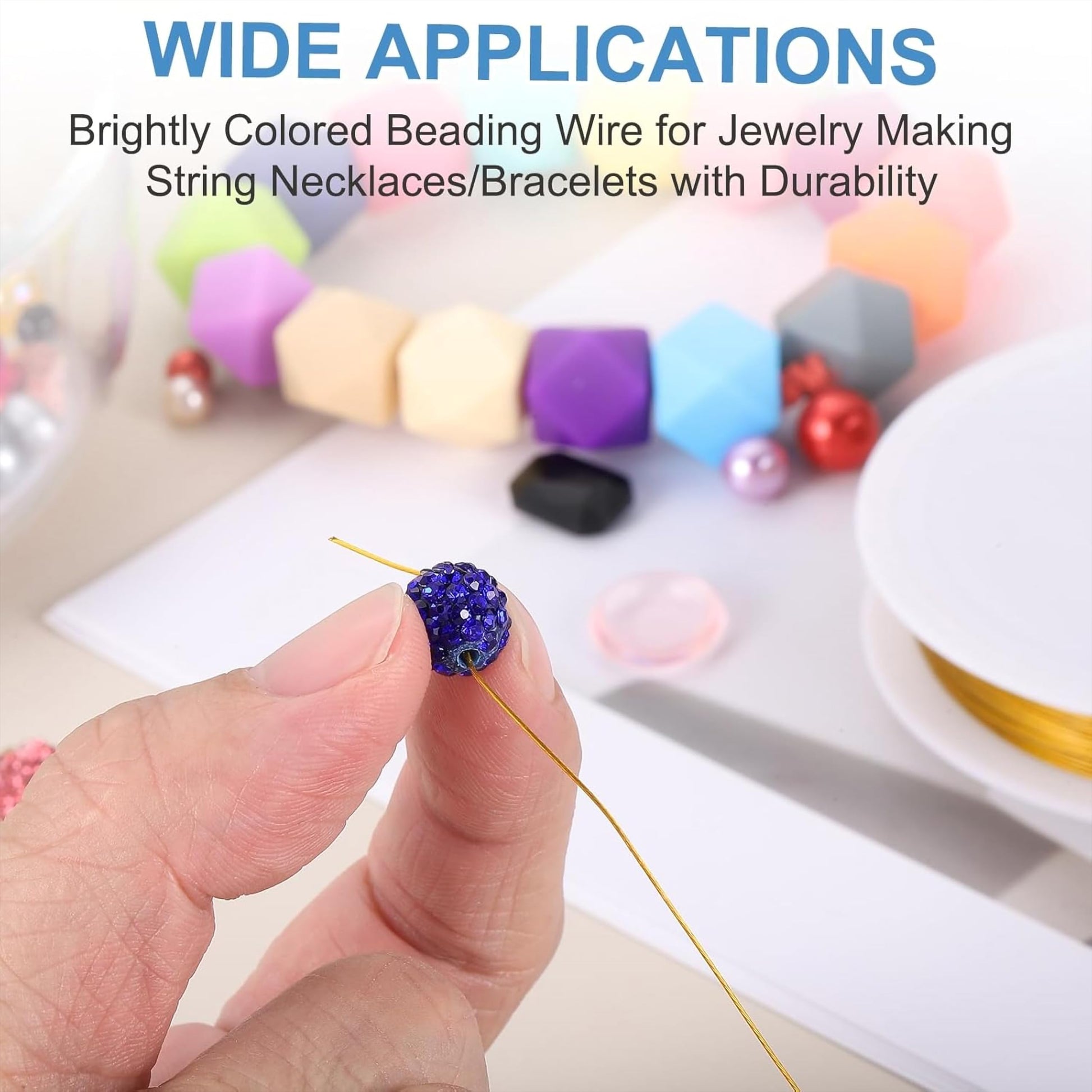 Give handmade bead stringing a fresh accent through flexible tiger tail wires.