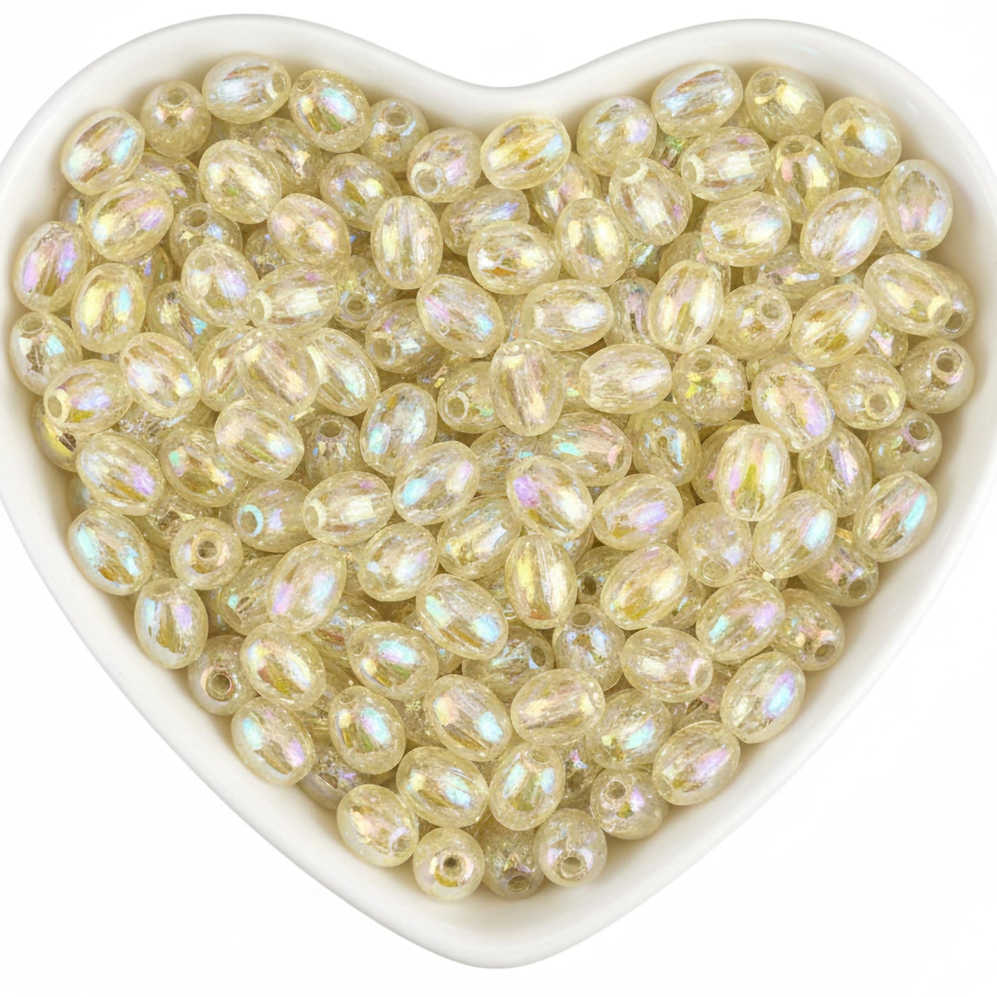 Glossy Rainbow Crystal Acrylic Beads for Jewelry Making Lemon product image