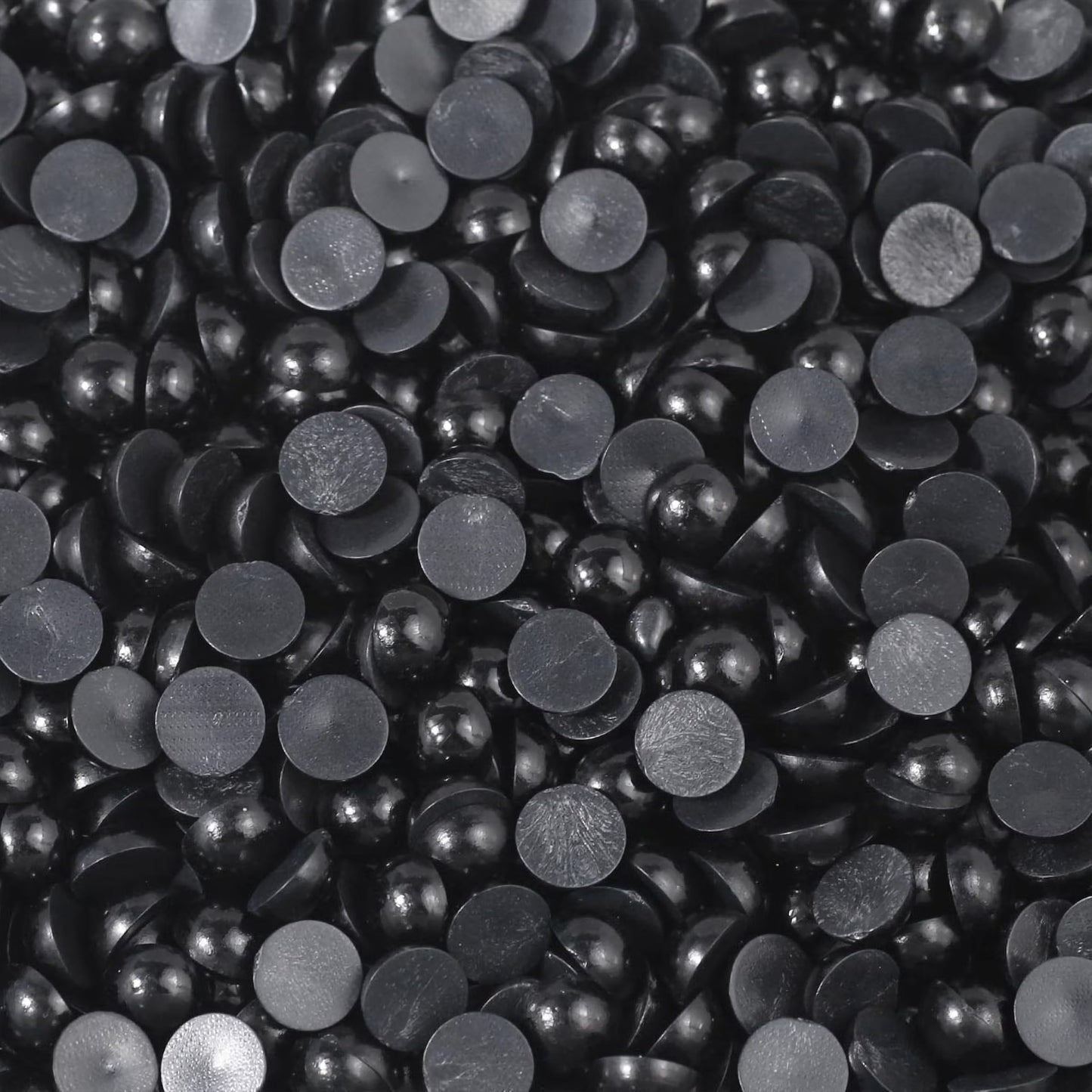 Show a clean craft look in resin craft with flatback smooth pearl embellishments for phone case art.