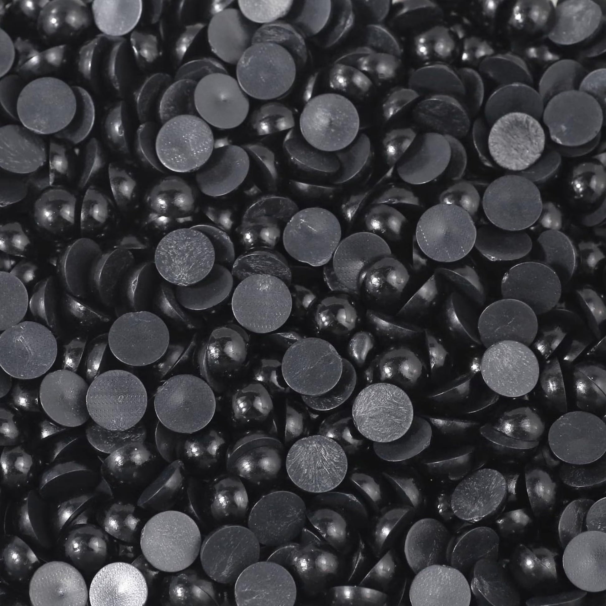 Show a clean craft look in resin craft with flatback smooth pearl embellishments for phone case art.