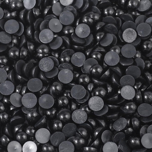 Show a clean craft look in resin craft with flatback smooth pearl embellishments for phone case art.