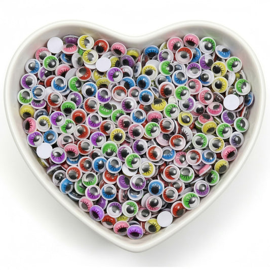 Bring a fun blink-and-smile effect to handmade projects with 6mm moving-pupil lash eyes.