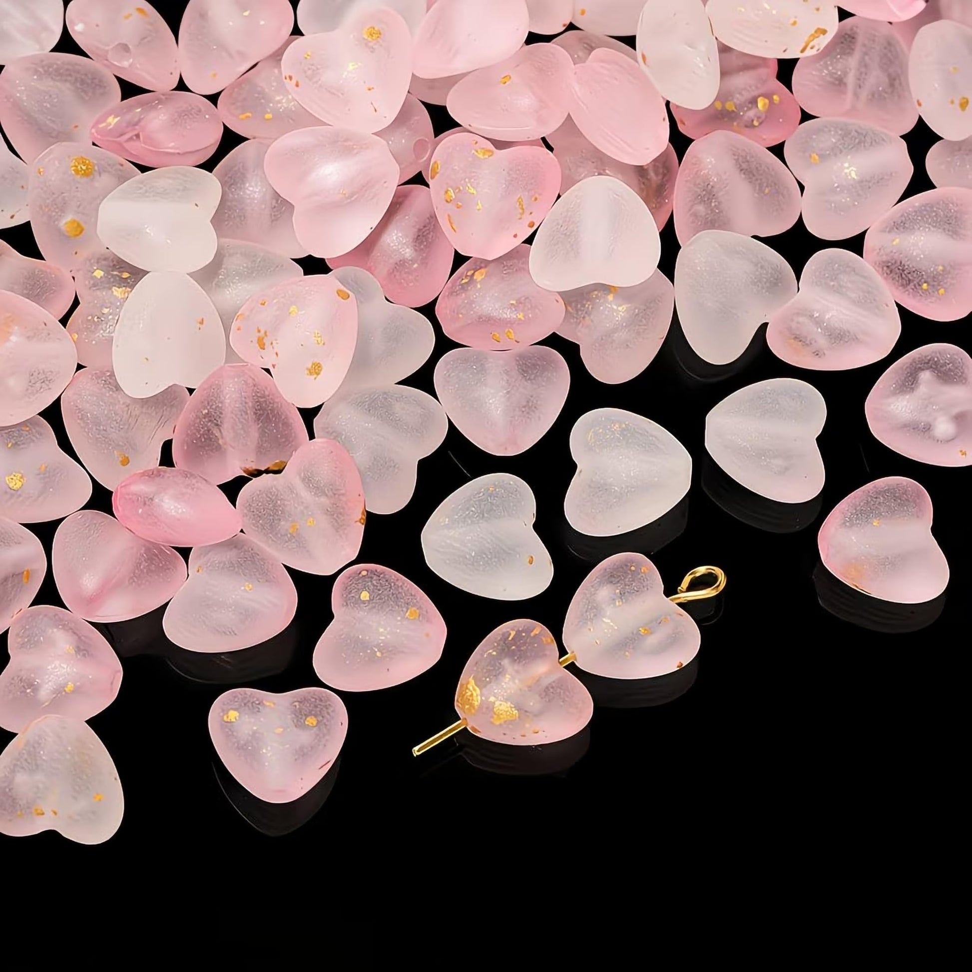 Add sweet handmade style to DIY jewelry and cute accessory projects with playful heart acrylic beads.