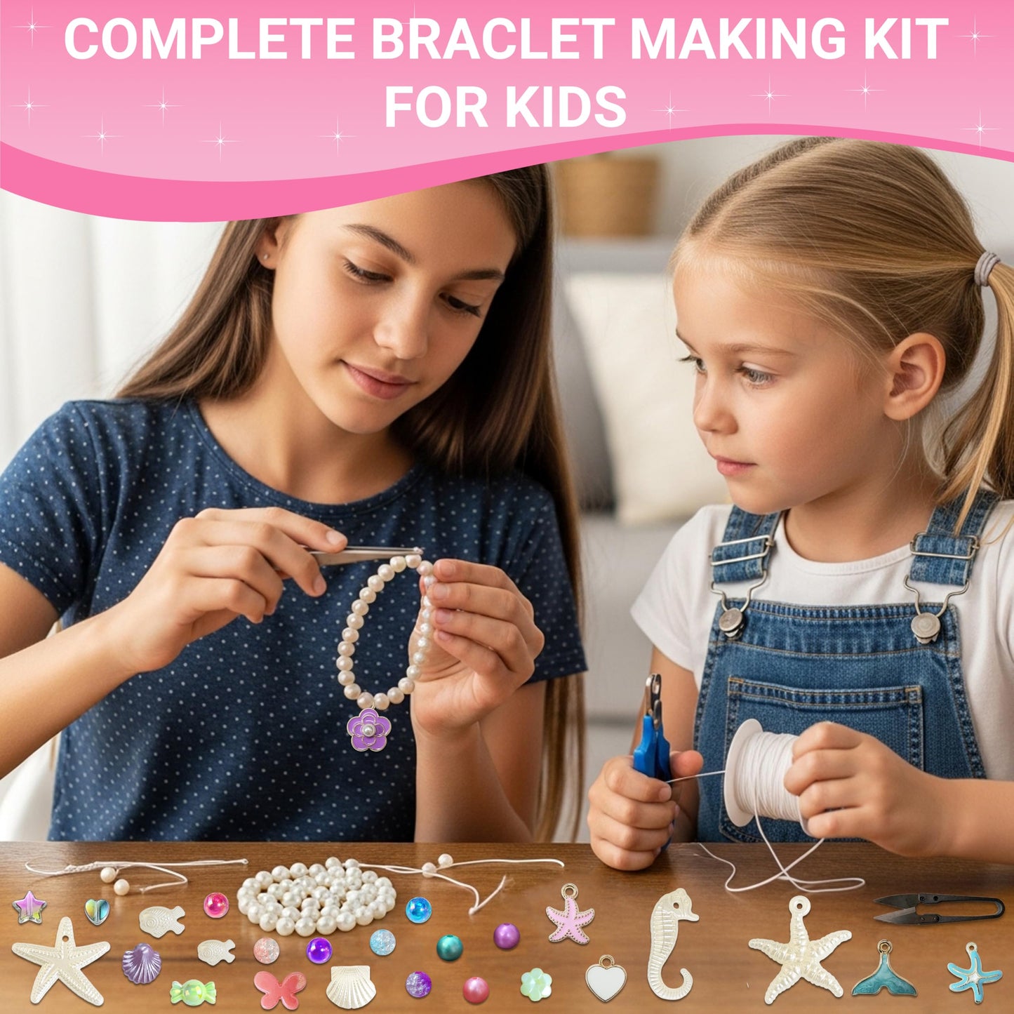 DIY Bracelet Making Kit for Girls, Jewelry Making Set Multicolour 01 image 4