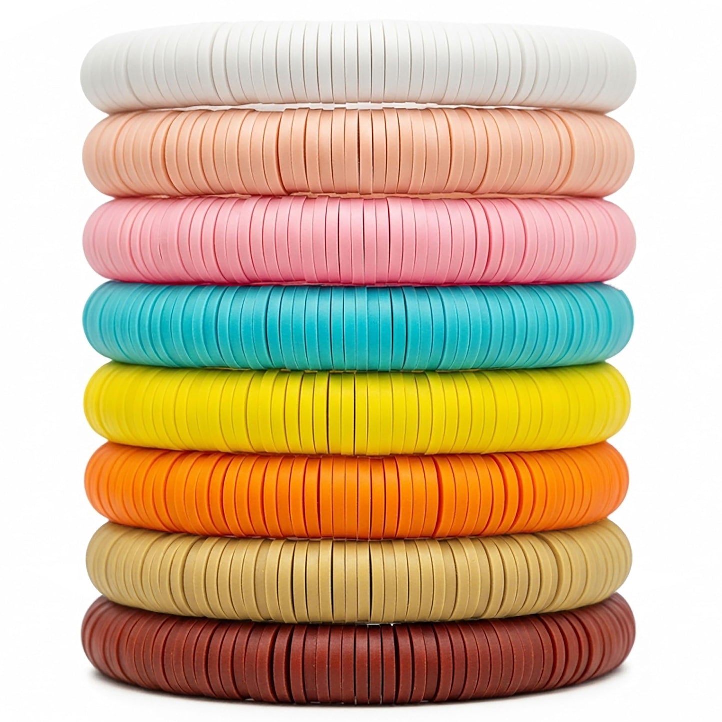 Preppy Heishi Surfer Bracelet Set for Teenage Girls Multicolour 8 Pcs product image