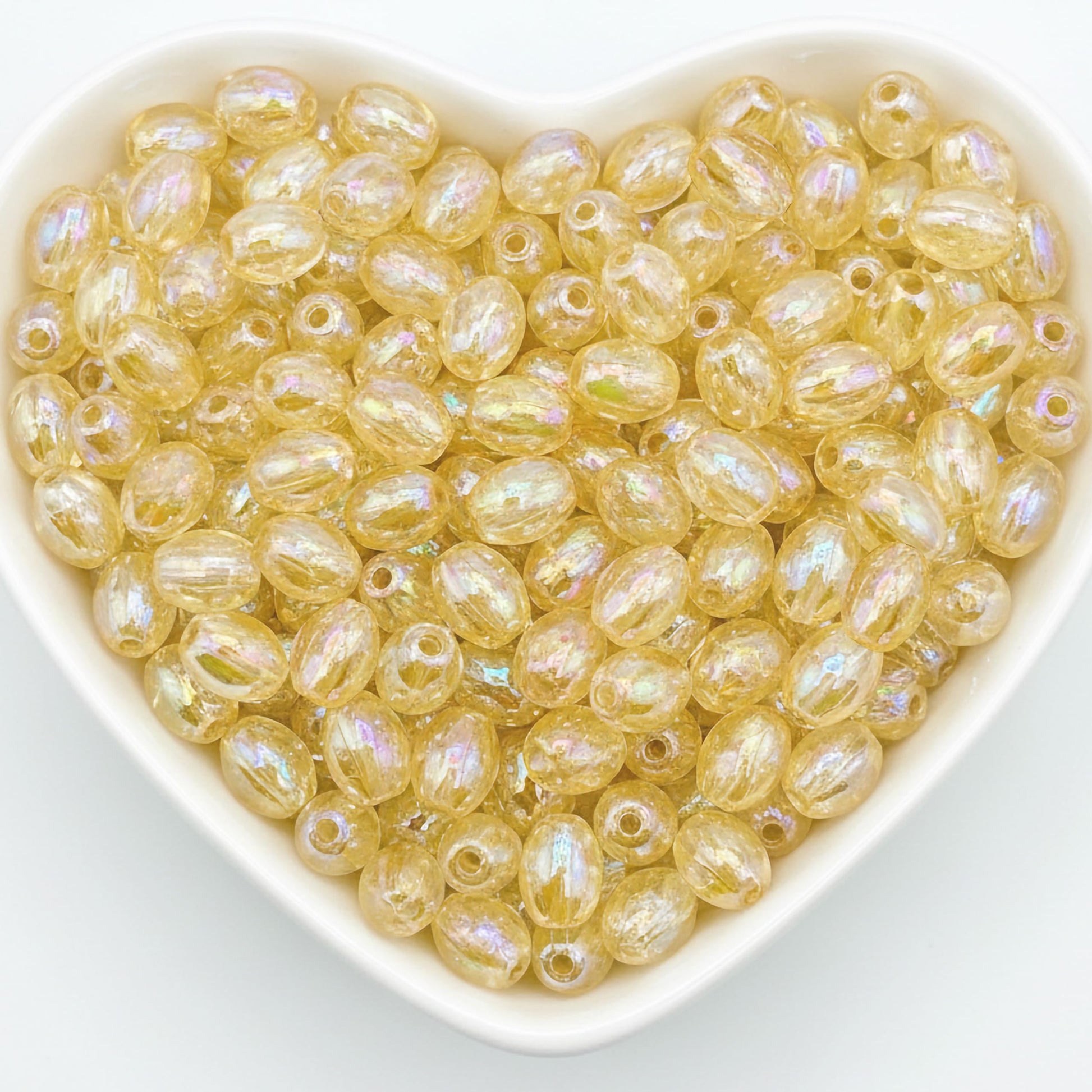 Glossy Rainbow Crystal Acrylic Beads for Jewelry Making Yellow product image