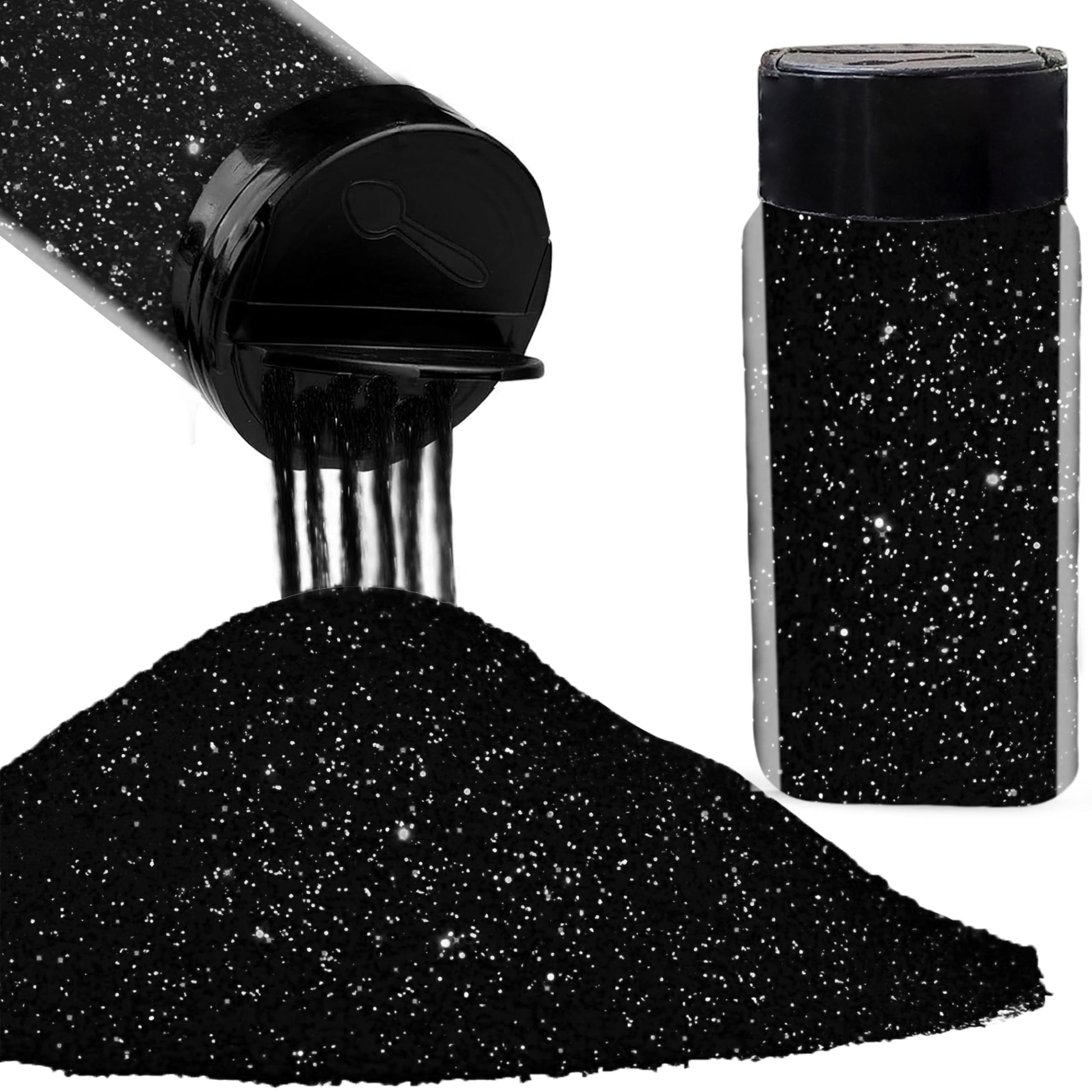A balanced detail for resin art, card making and scrapbooking, black and multicolour 50g glitter powder offers a sparkling look.