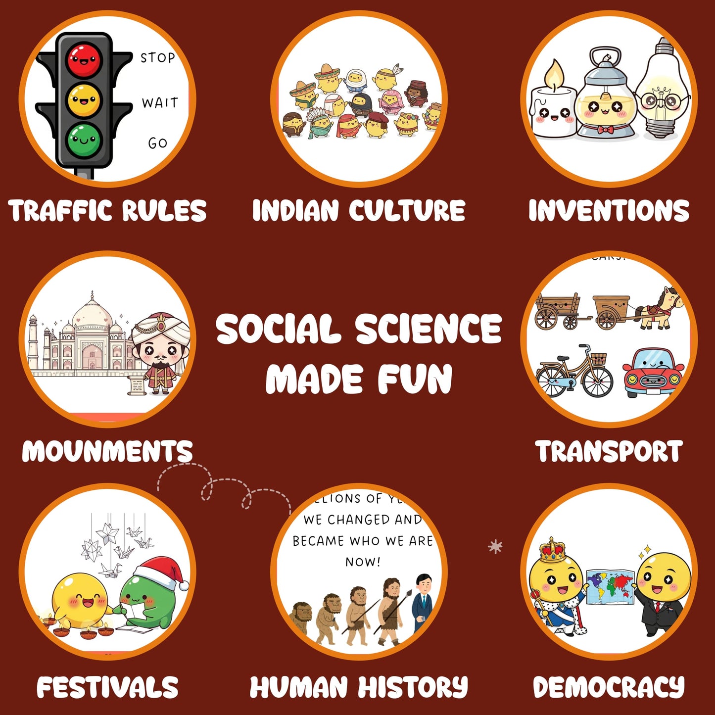 Multi-color Social Science Flash Cards for Kids Set Paper. Alternate angle image showing product appearance and use.