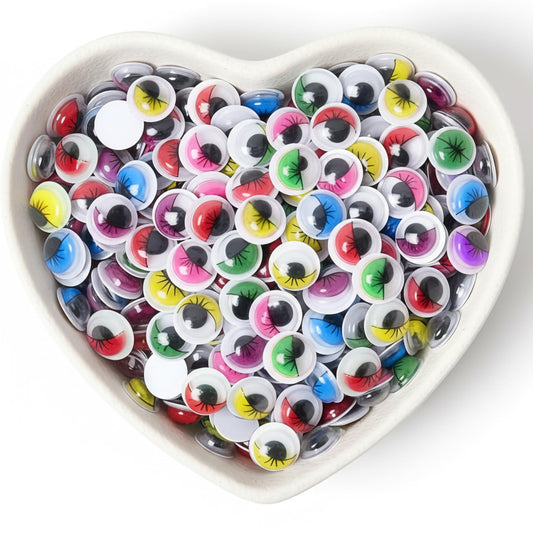 Build playful expressions for classroom art and craft décor using 8mm lash googly eyes.