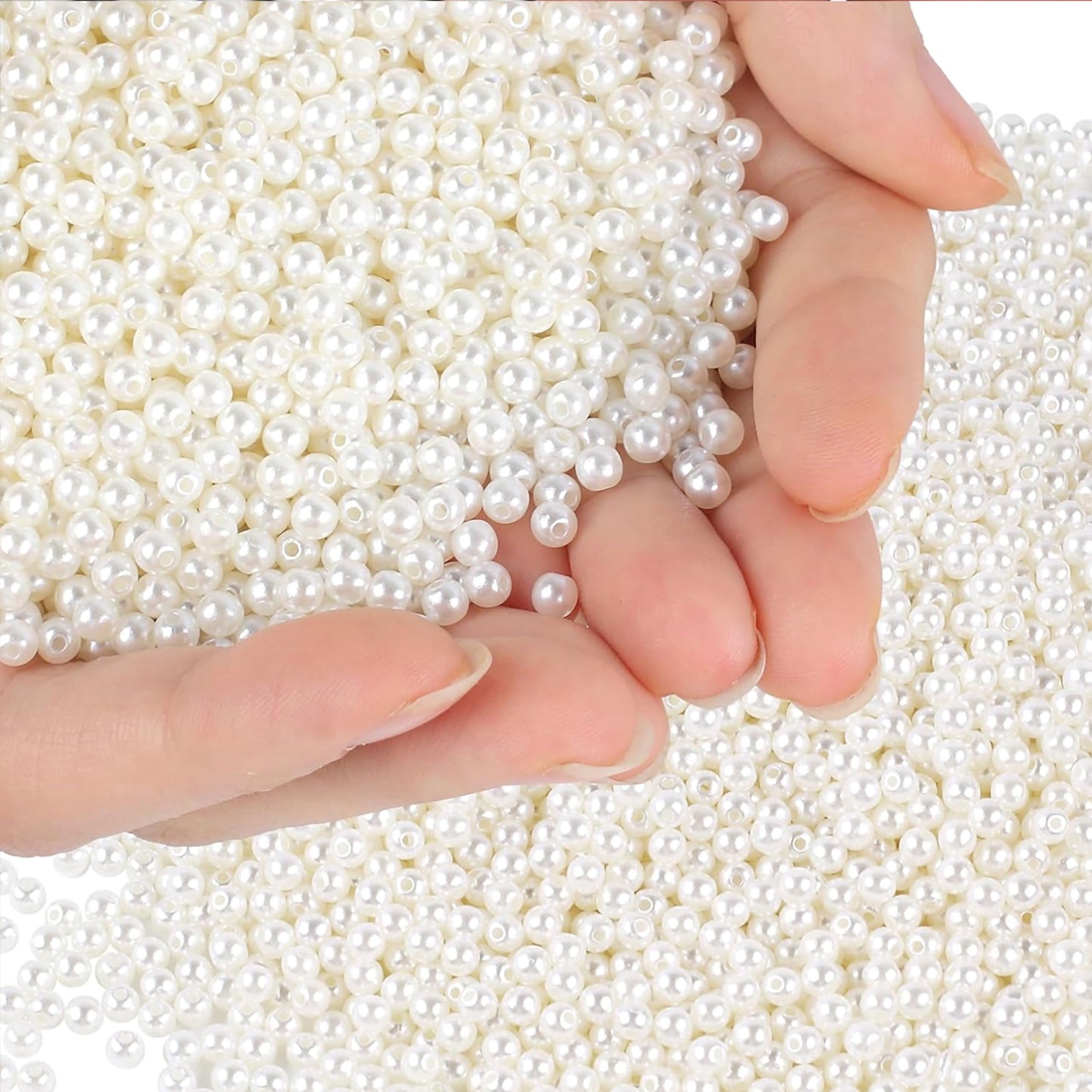 6mm and pearl 6mm and 90 grams beads bring visual interest to bracelet making, necklace making and DIY jewellery projects with clean decorative look.
