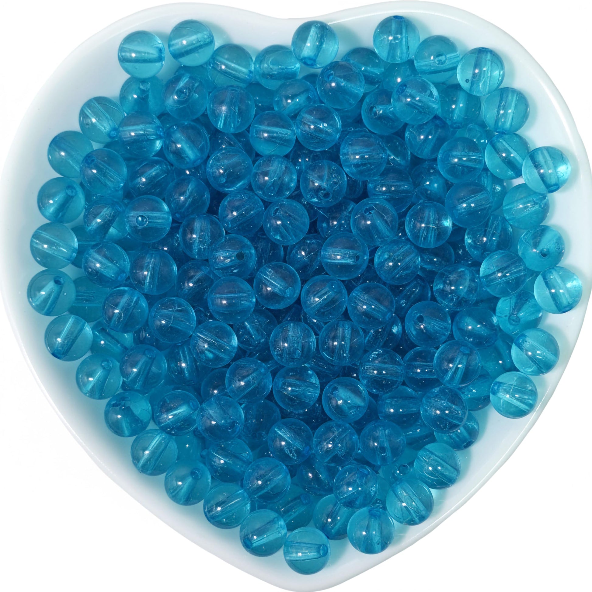 Transparent Rainbow Acrylic Beads for Jewellery Making Cyan product image