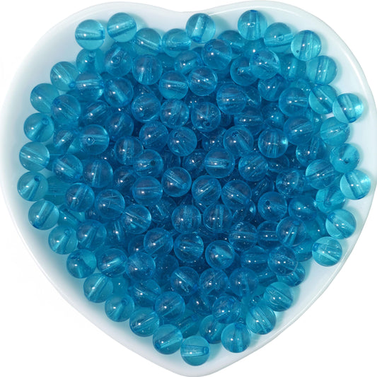 Transparent Rainbow Acrylic Beads for Jewellery Making Cyan product image