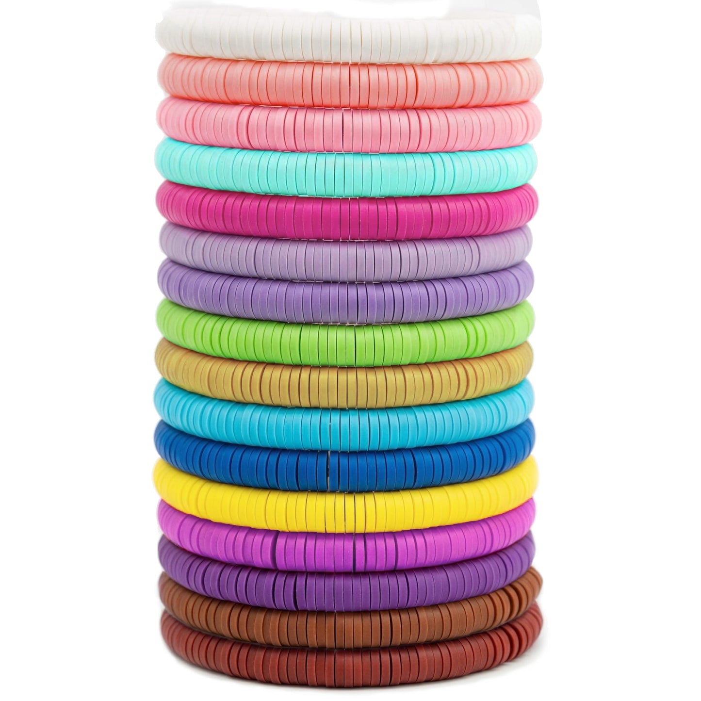 Preppy Heishi Surfer Bracelet Set for Teenage Girls Multicolour 16 Pcs product image