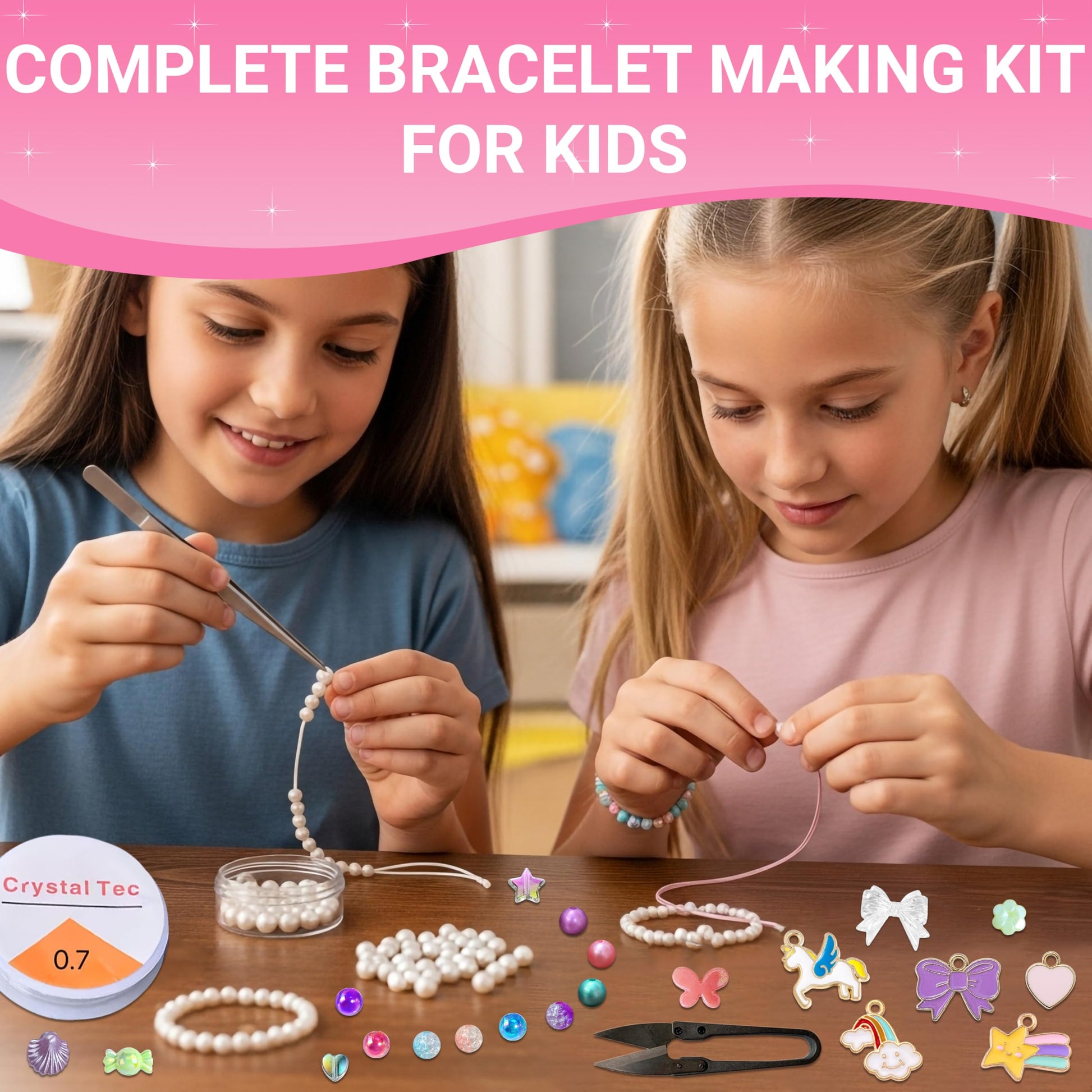 DIY Bracelet Making Kit for Girls, Jewelry Making Set multicolour 02 image 4