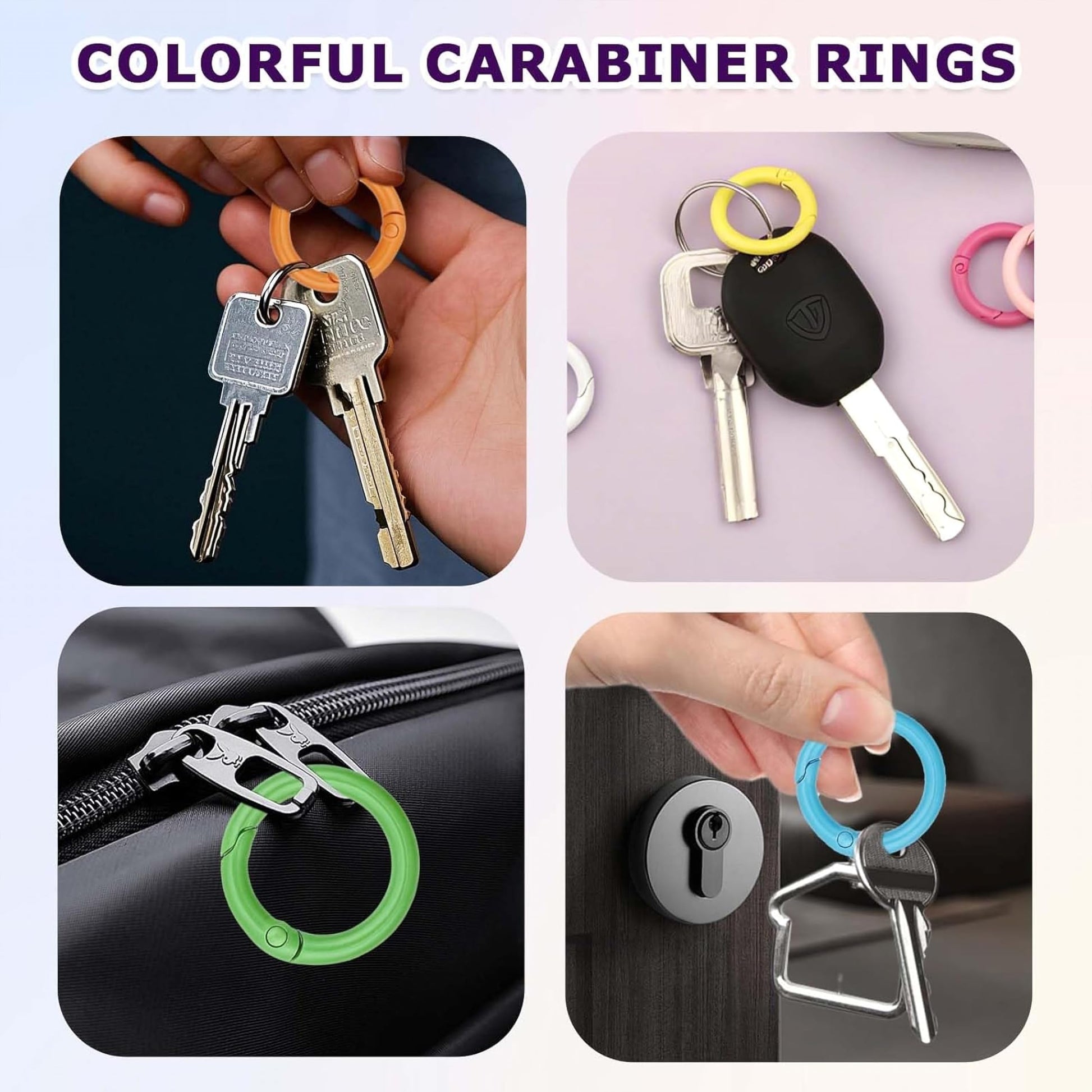 Make keychains look more detailed with smooth metal keychain clasp clips for bag charms.