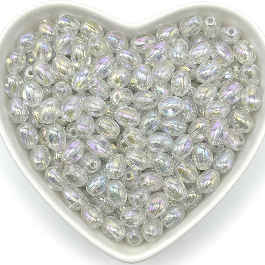 Glossy Rainbow Crystal Acrylic Beads for Jewelry Making White product image