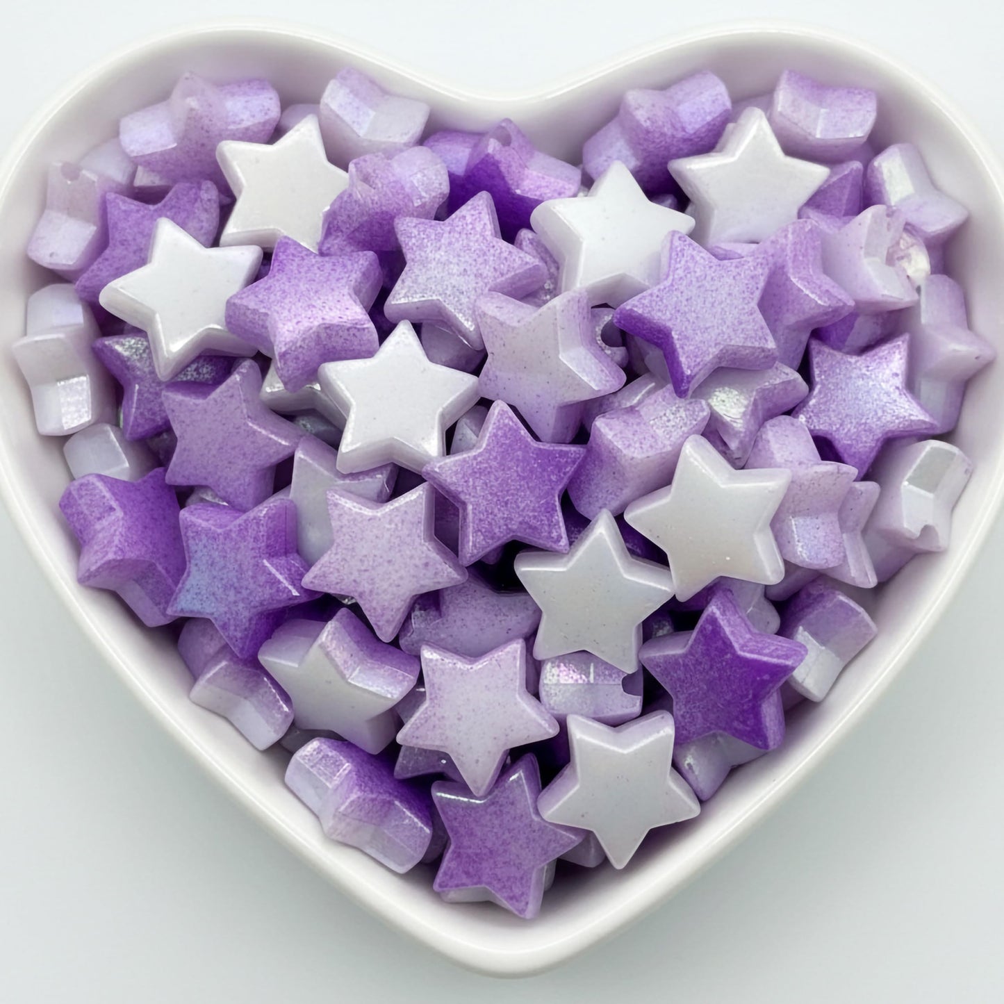 Star Beads for Bracelet Making, 10mm Plastic Star Shaped Purple product image