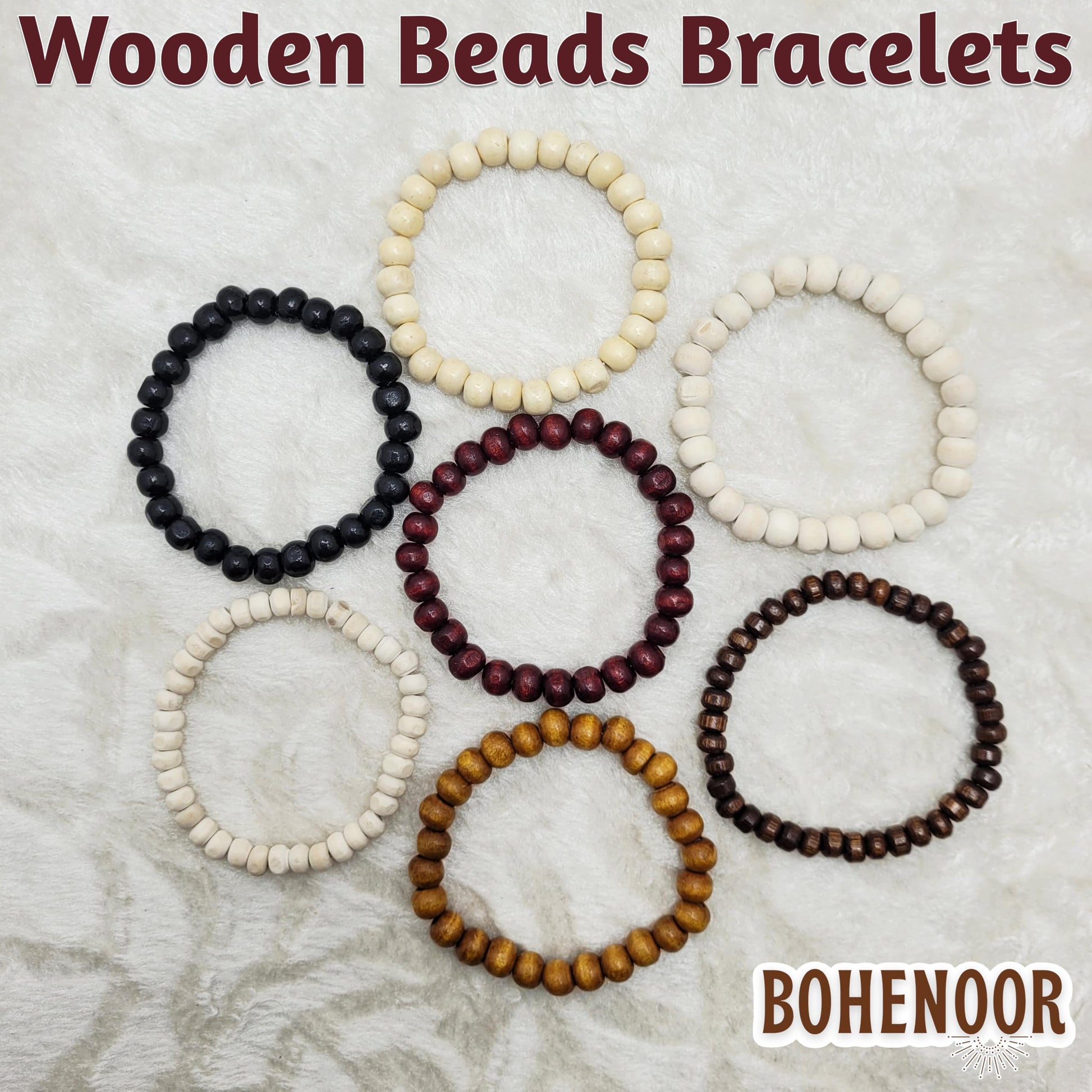 The look of multicolour wood and wooden bracelet suits festive outfits, especially for neat decorative finish, useful in casual accessory looks and everyday styling with elastic detail.
